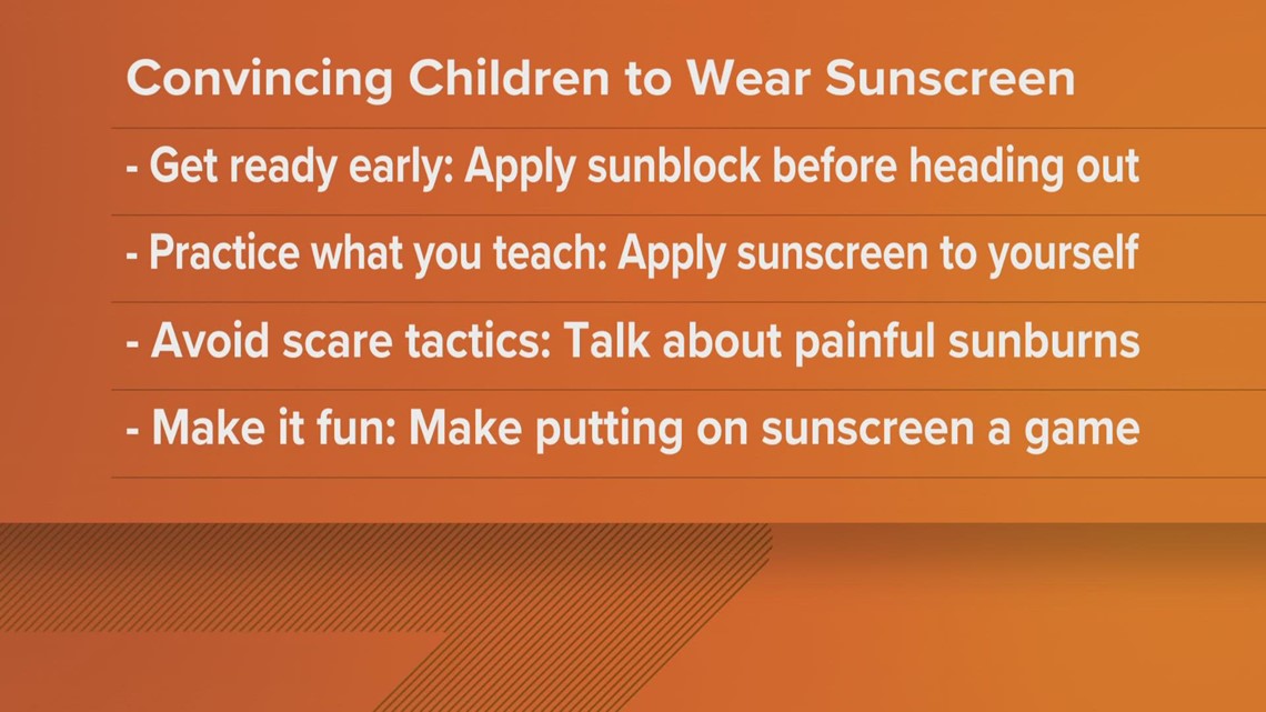 Convincing children to wear sunscreen