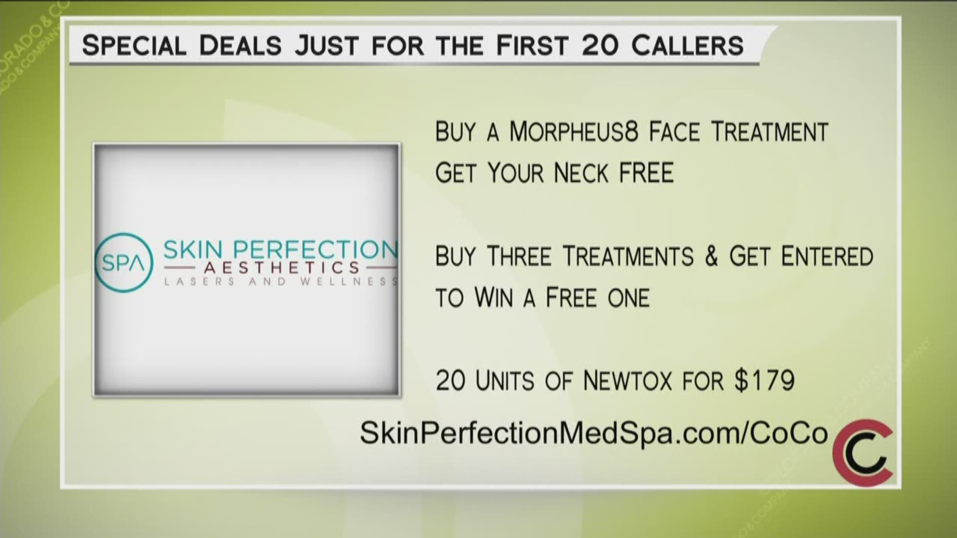 Skin Perfection Aesthetics can help you look the way you feel you should. Check out all of their specials at www.SkinPerfectionMedSpa.com, or call 720.502.6168.