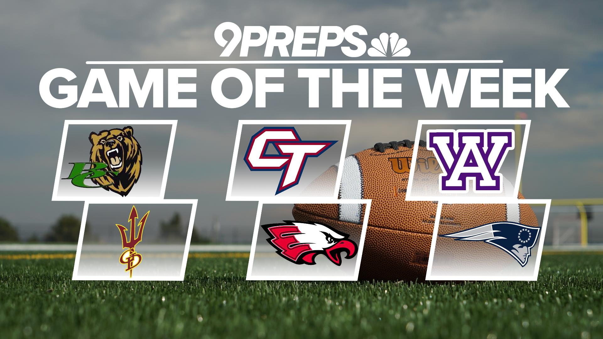 Cast your vote to help us determine which high school football game to showcase on Friday night!