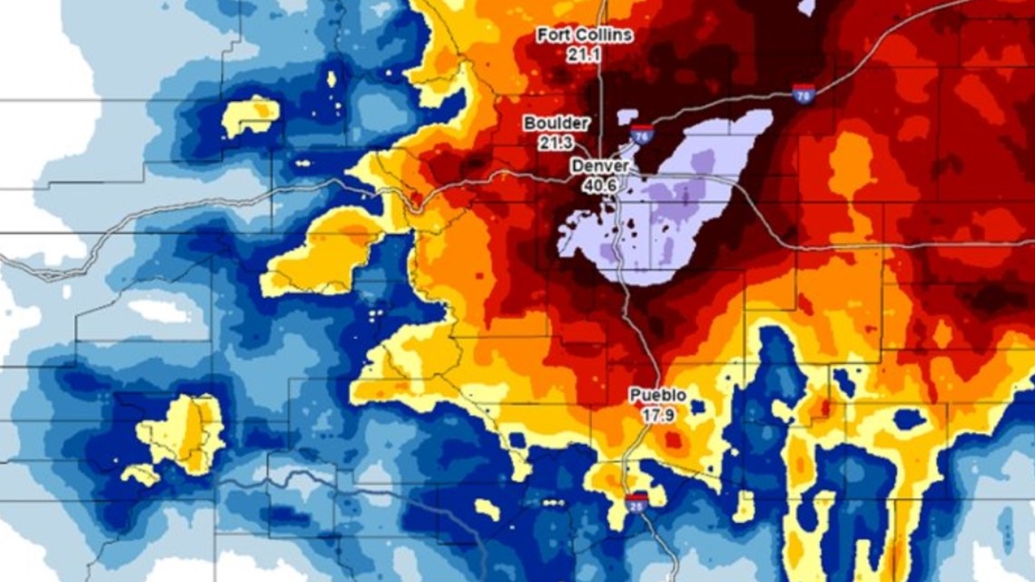 If Colorado's rain had fallen as snow, the totals would be epic