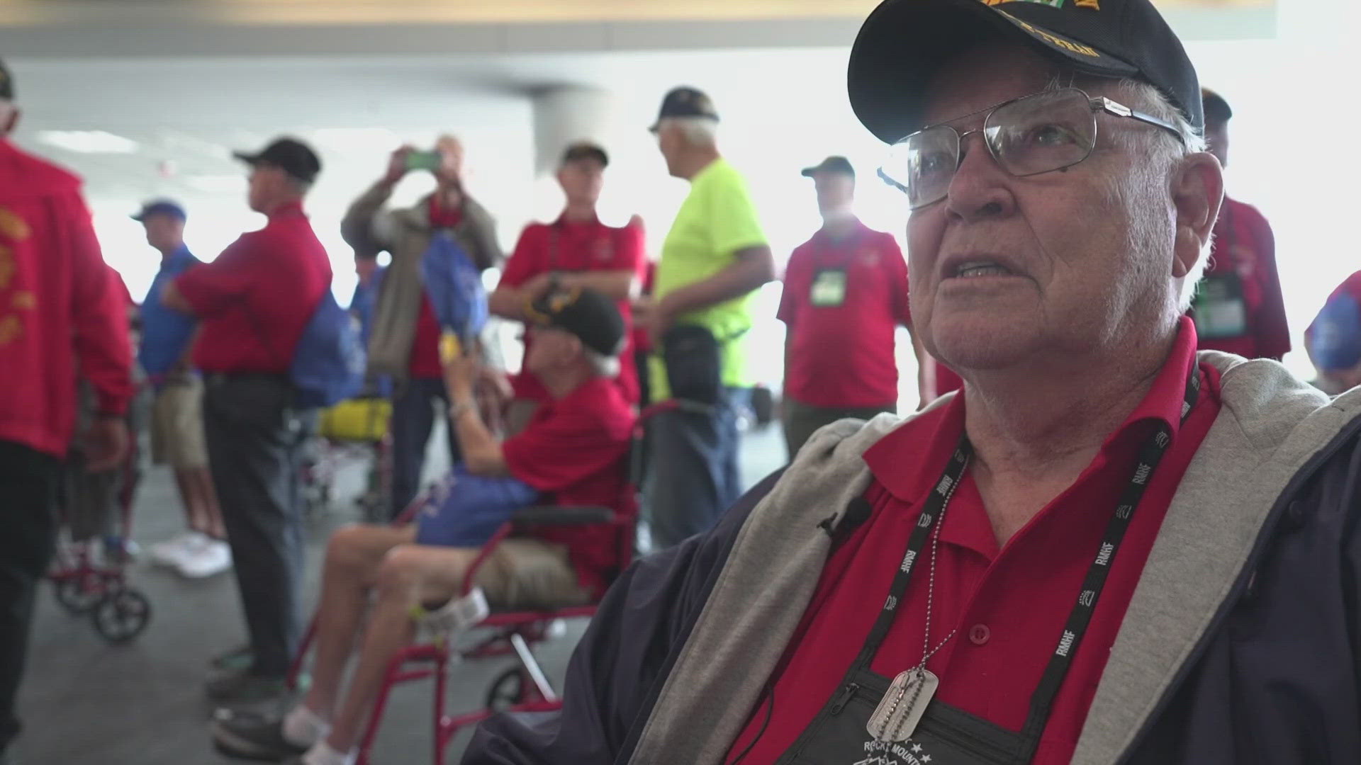 Rocky Mountain Honor Flight sent its latest group of veterans to Washinton D.C. today. U.S. Army reservist and 9NEWS meteorologist Laurann Robinson joined them.