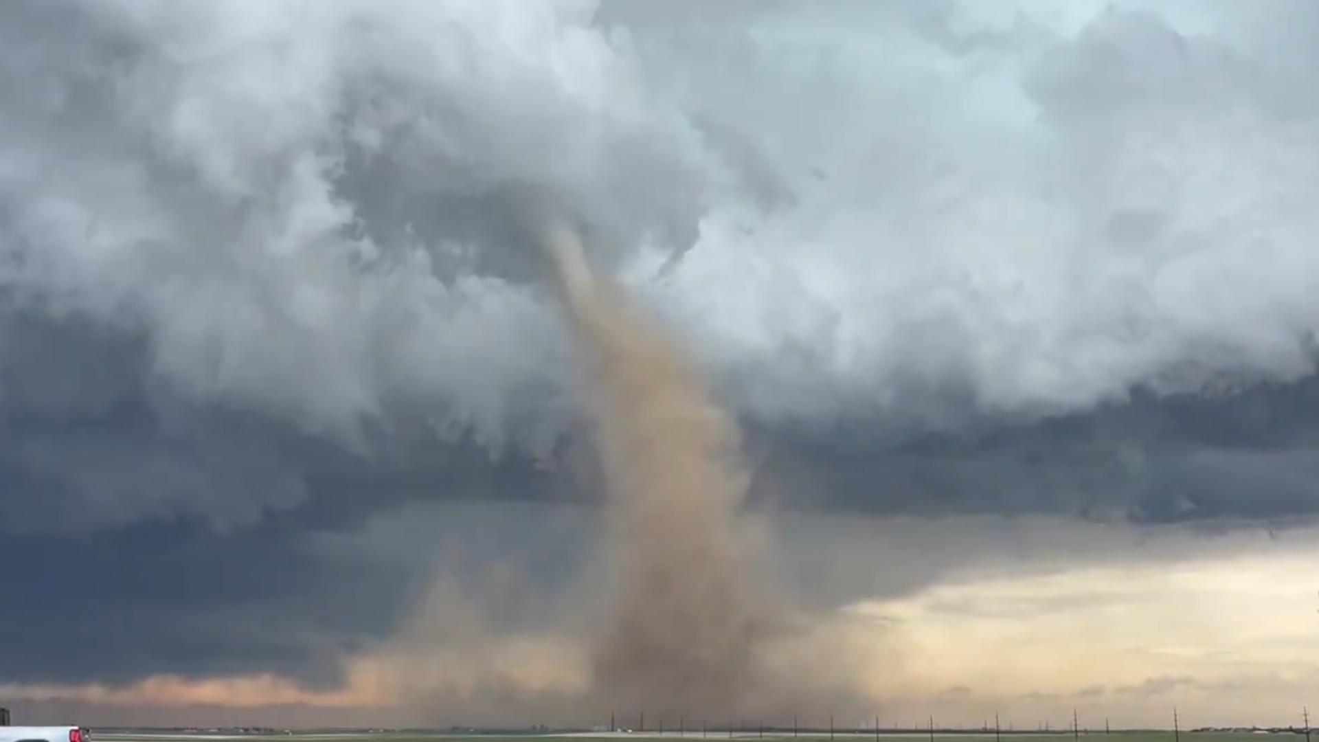 9NEWS Meteorologist Cory Reppenhagen followed a tornado through the town of Bennett at around 1:50 p.m.