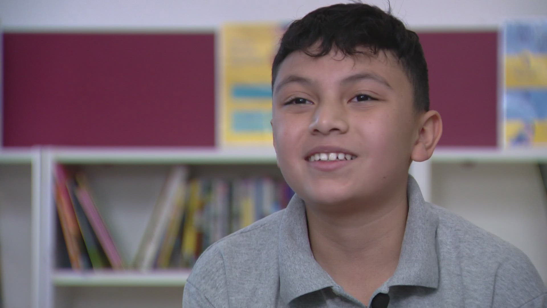 Ayden Mejia-Solis reached the milestone during his school's "Two Million Word Challenge," which helps bilingual students become more proficient in the classroom.