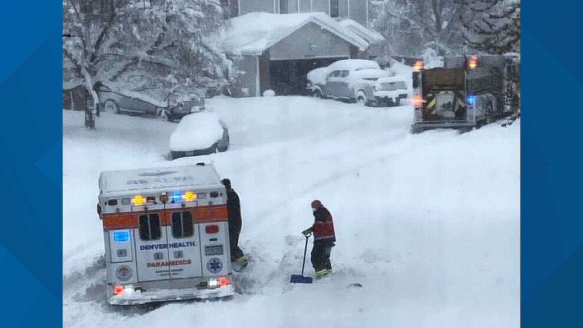 First responders get help from residents to shovel out of snow