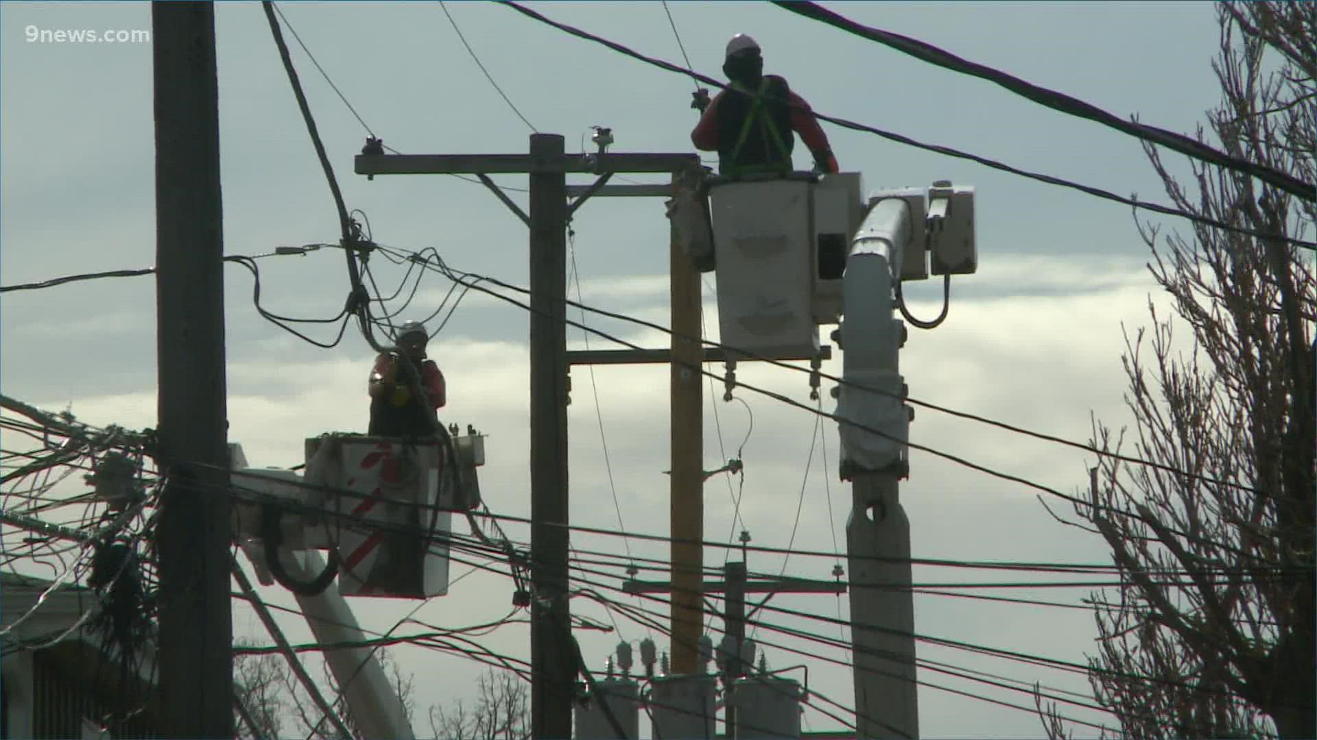 Xcel said they're focusing on restoring larger outages first, and will then move to smaller ones.