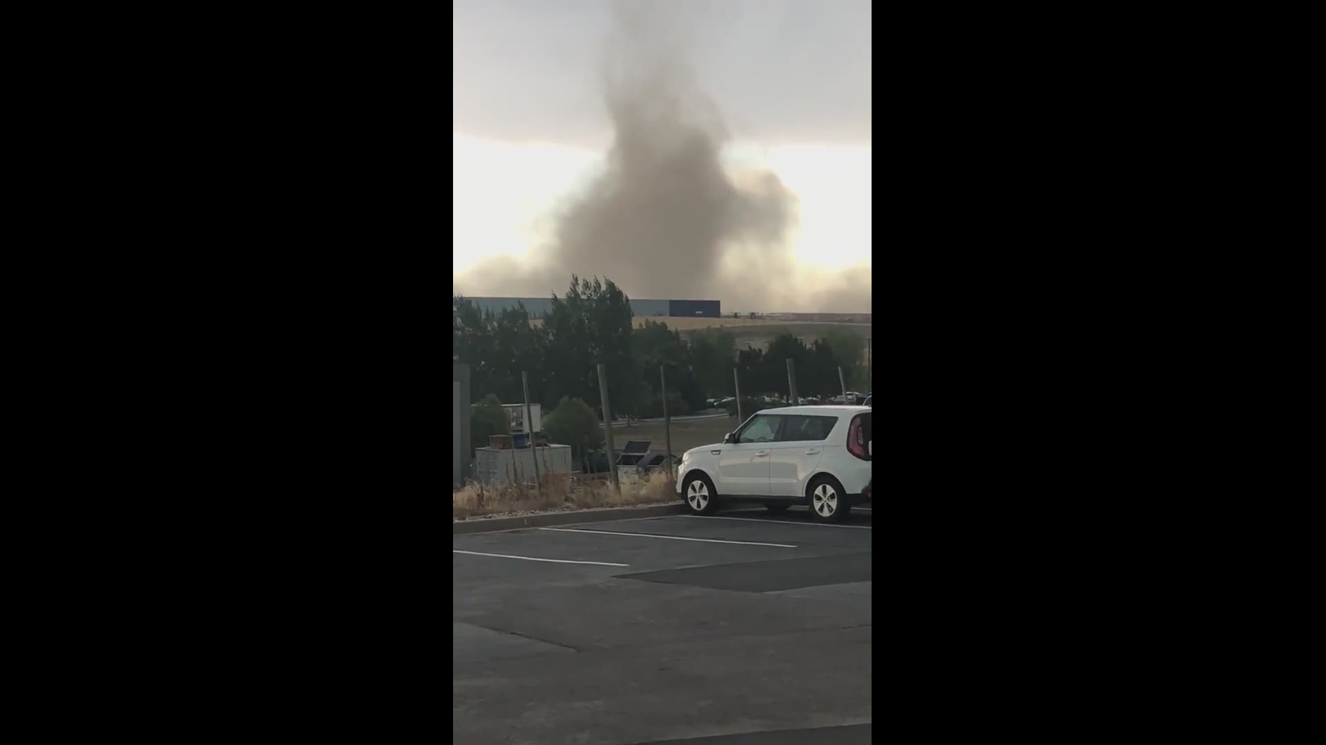 A rotating cloud of dust was spotted near Centennial Airport on Friday afternoon.