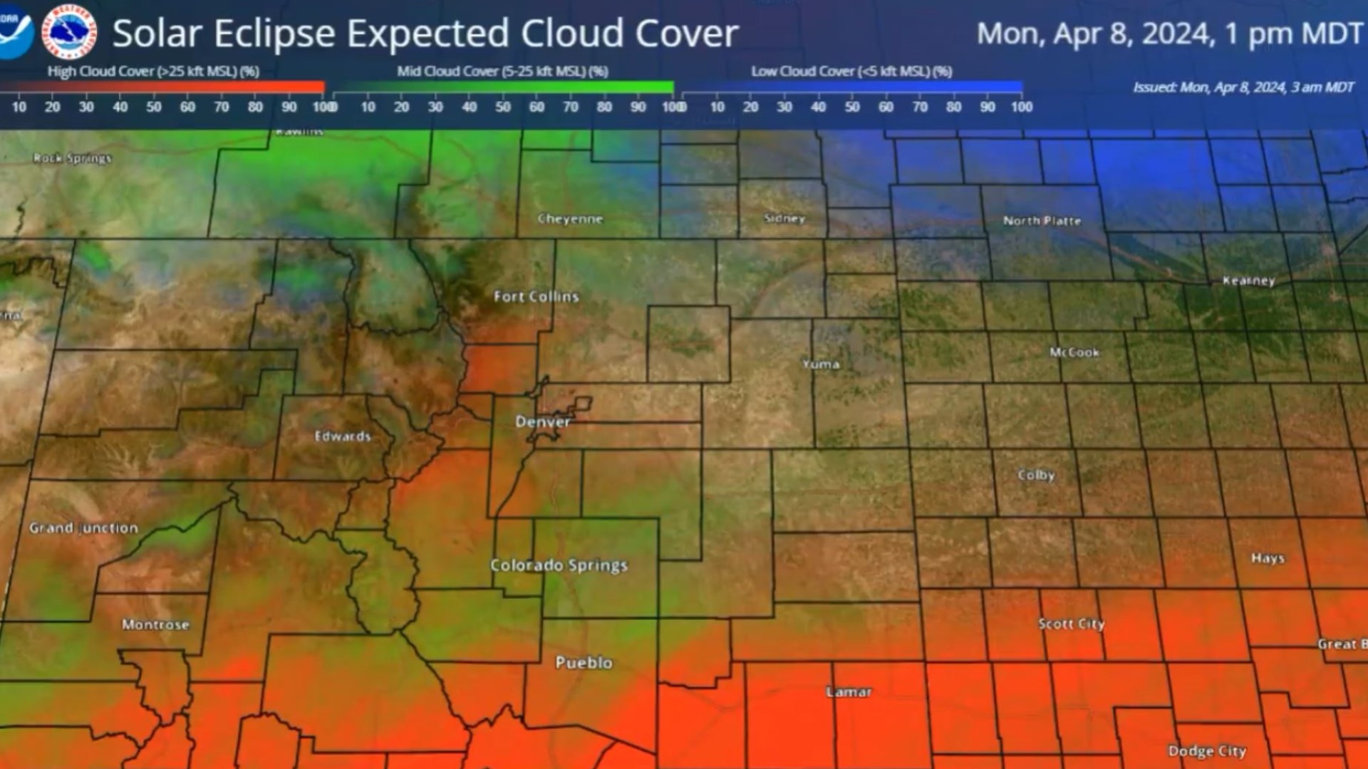 Where clouds impact viewing the total solar eclipse today | 9news.com