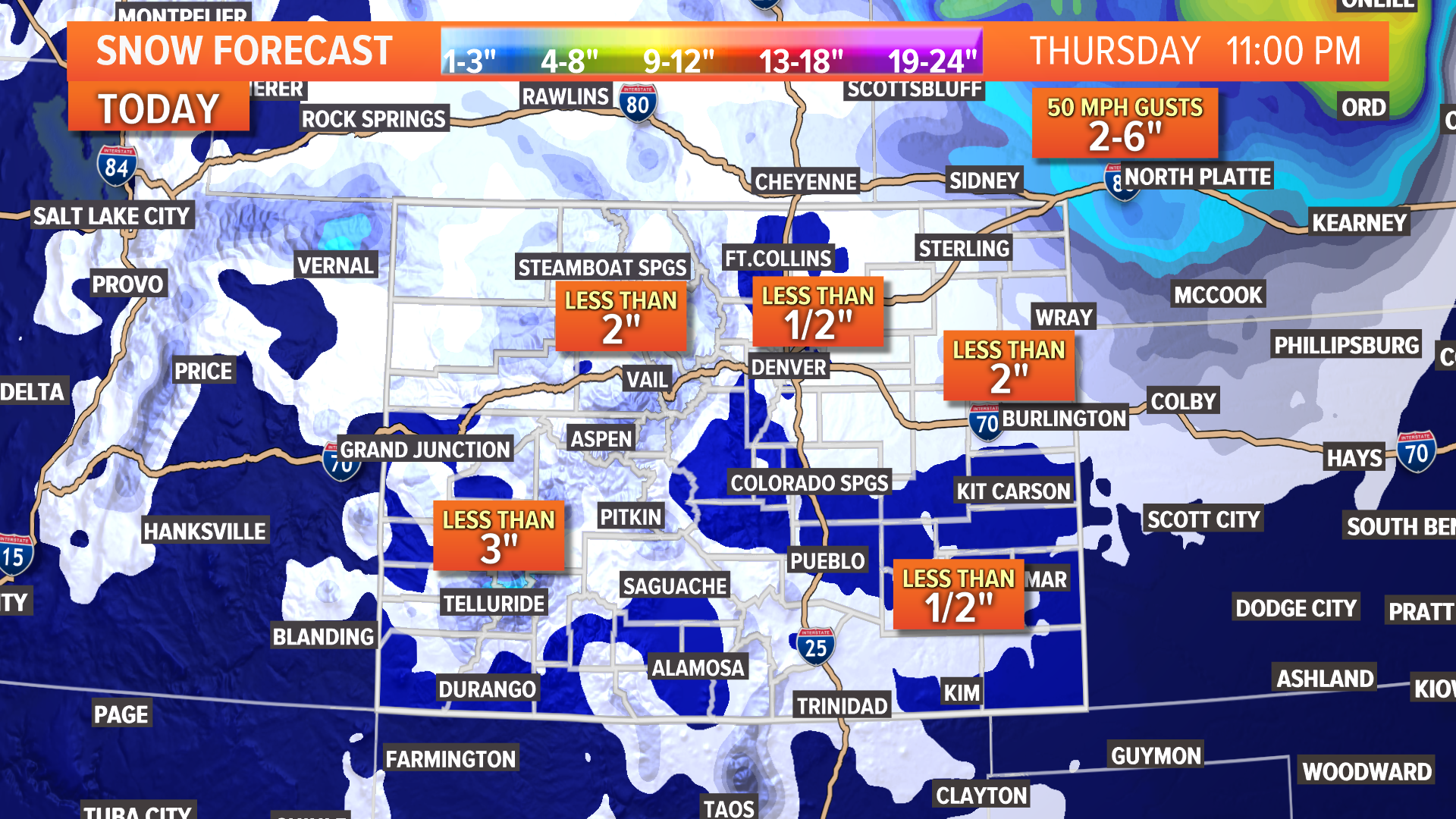 Snow forecast for Denver, Colorado and the Front Range | 9news.com