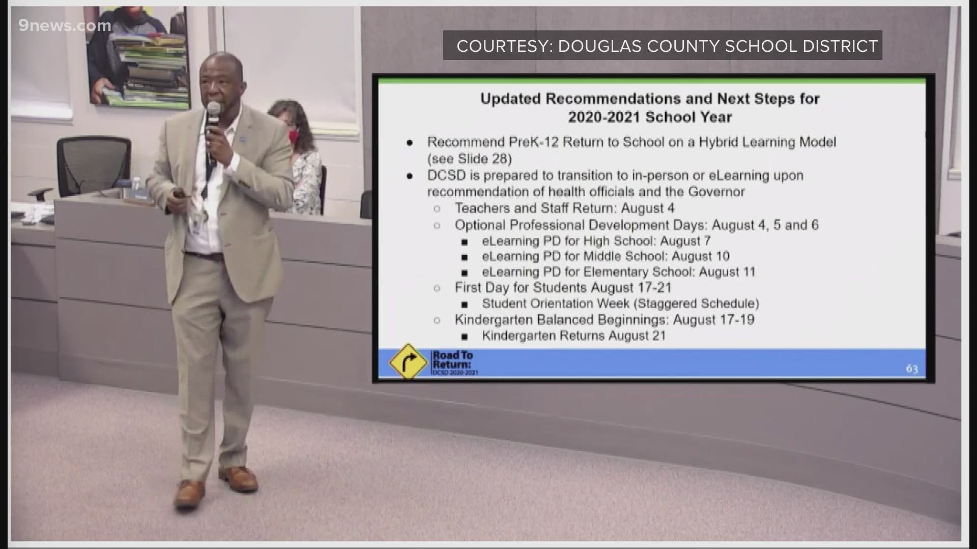 The Board of Education voted to recommend a hybrid model involving in-person and remote learning during a meeting Saturday.