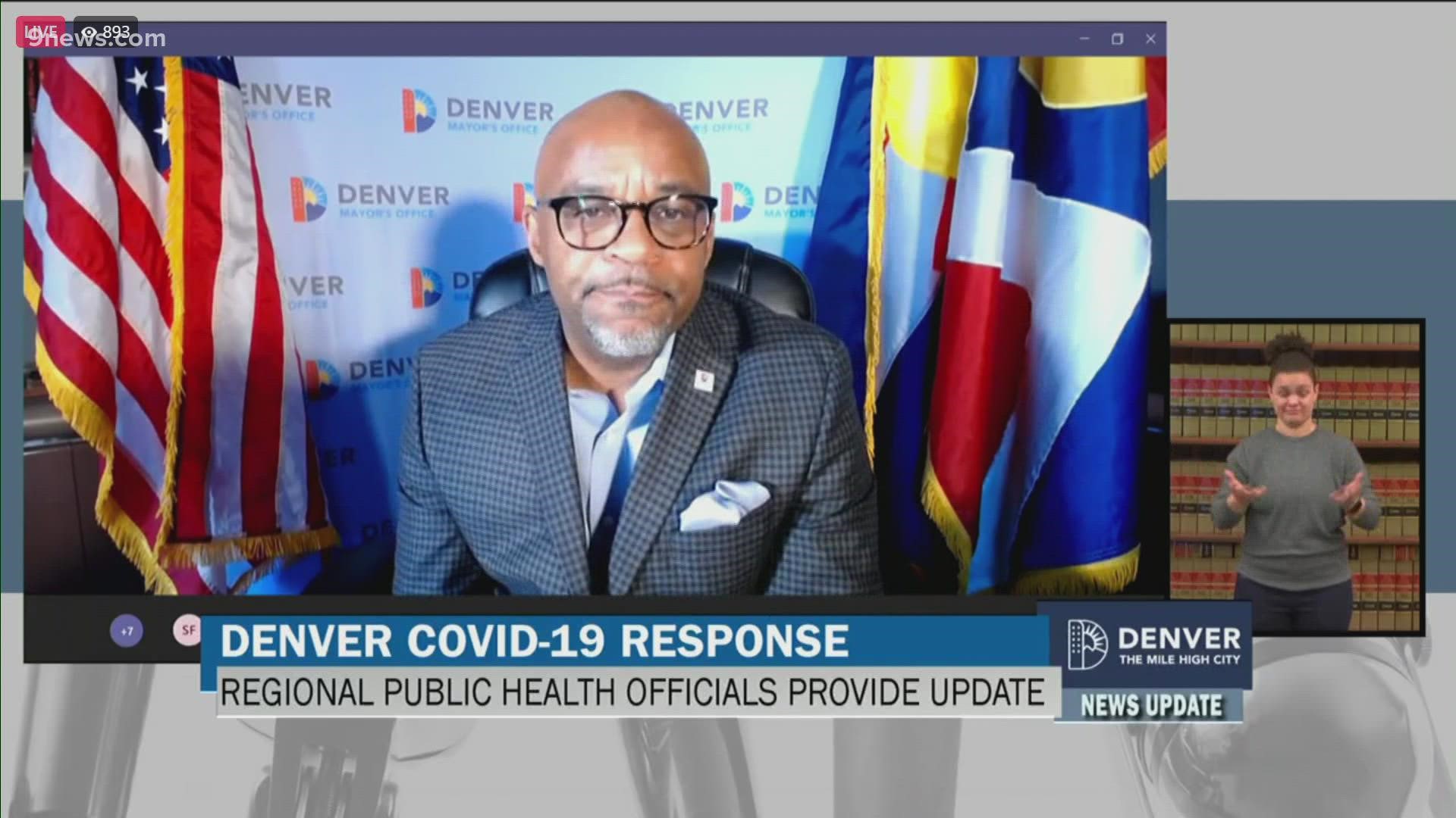 The City of Denver and public health leaders gave an update Tuesday morning on the city's response to COVID-19 on Tuesday.