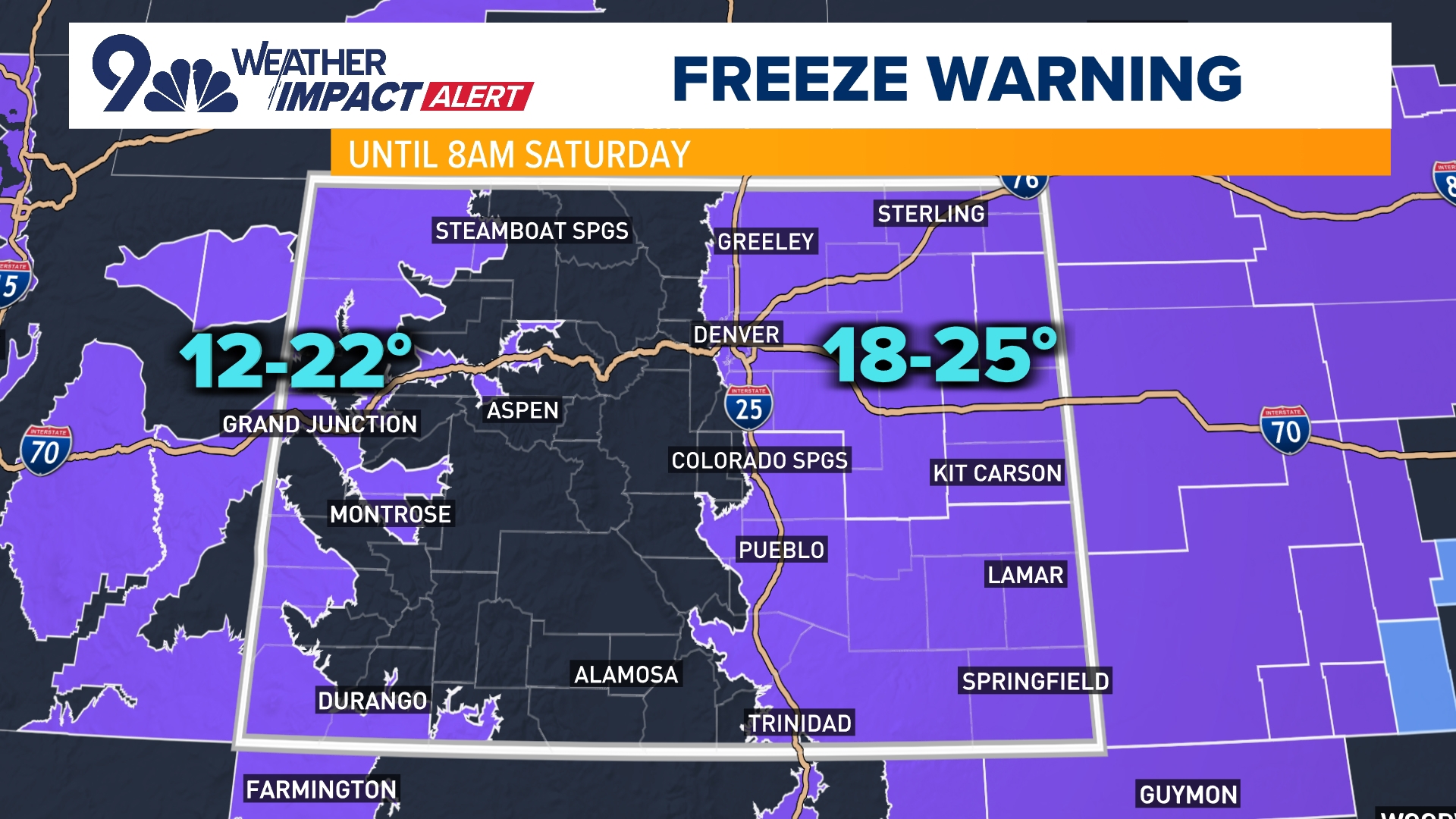 Here's how much snow fell across Colorado | 9news.com