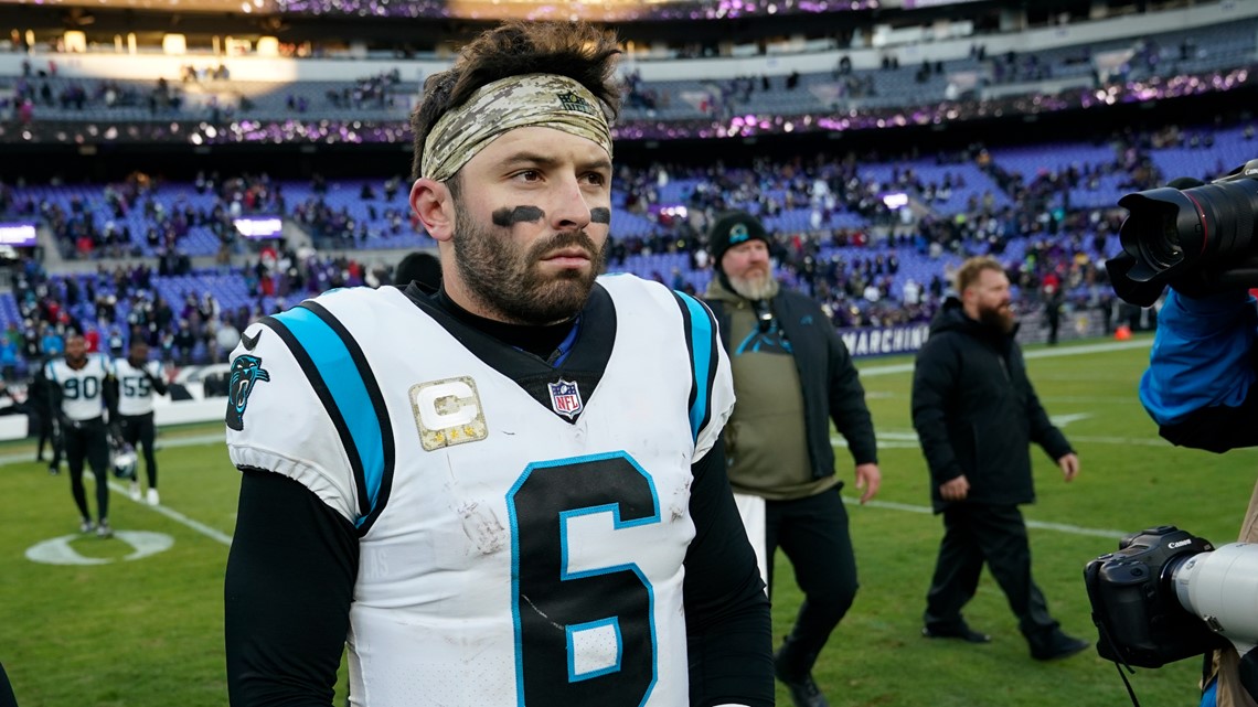 Baker Mayfield back to bench with P.J. Walker named Panthers