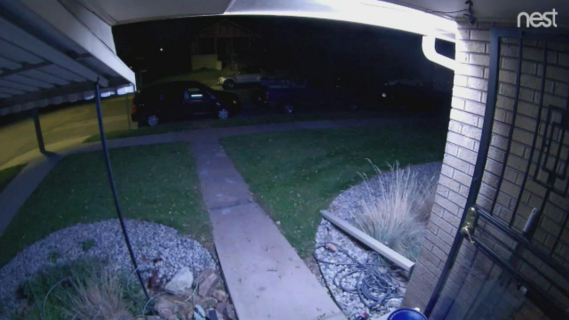 Home security video shows former Denver Broncos quarterback Chad Kelly being chased from an Englewood home following a trespassing incident in October 2018.