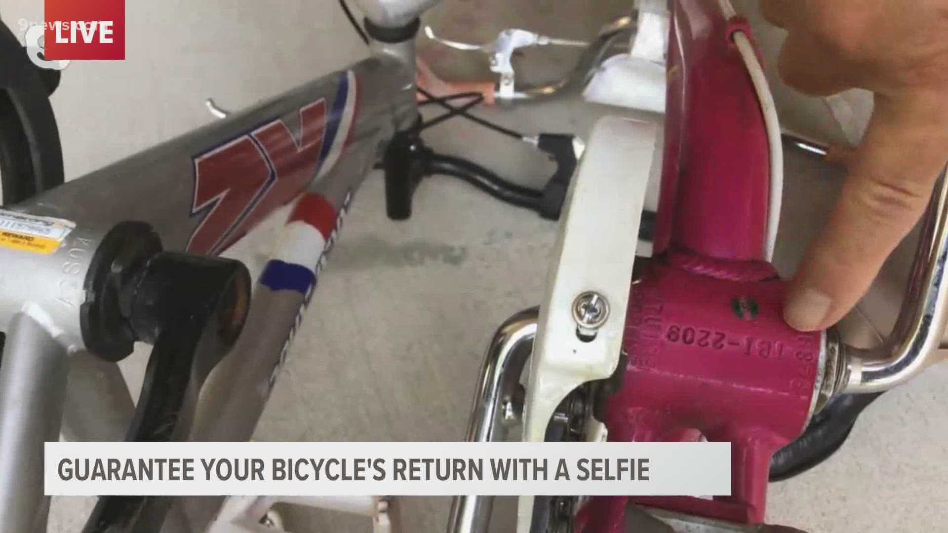 The "Flip, Snap, Selfie" method encourages people to take a picture of their bike's serial number to help police get stolen bikes back to their owners.