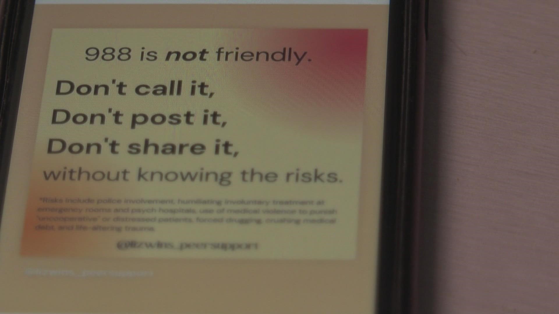 Infographics saying 988 is not friendly are gaining traction on social media. Colorado's provider of the hotline says that's not true in this state.