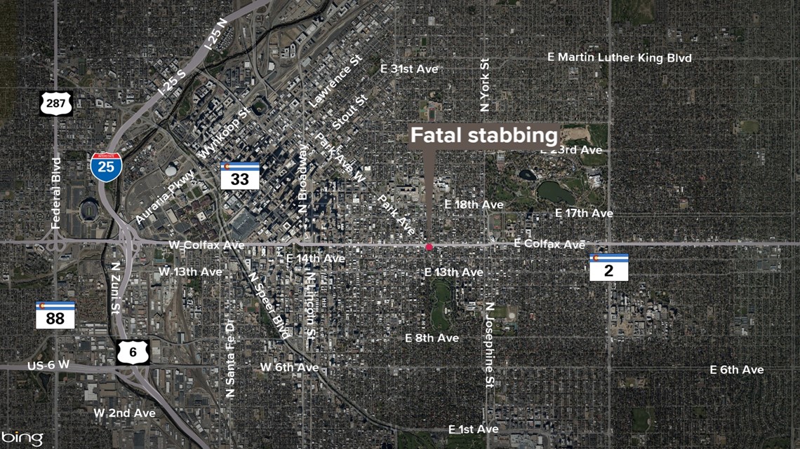 Man fatally stabbed on East Colfax Avenue near Franklin Street | 9news.com