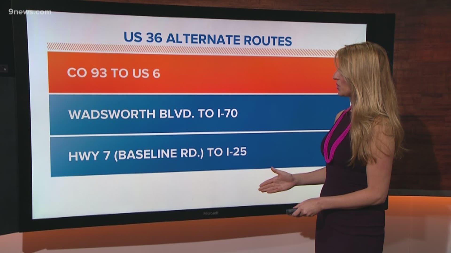 EB US 36 remains closed after a large crack formed across the traffic lanes on Friday. Amelia Earhart goes over some of the detours to get you around it while repairs are made.