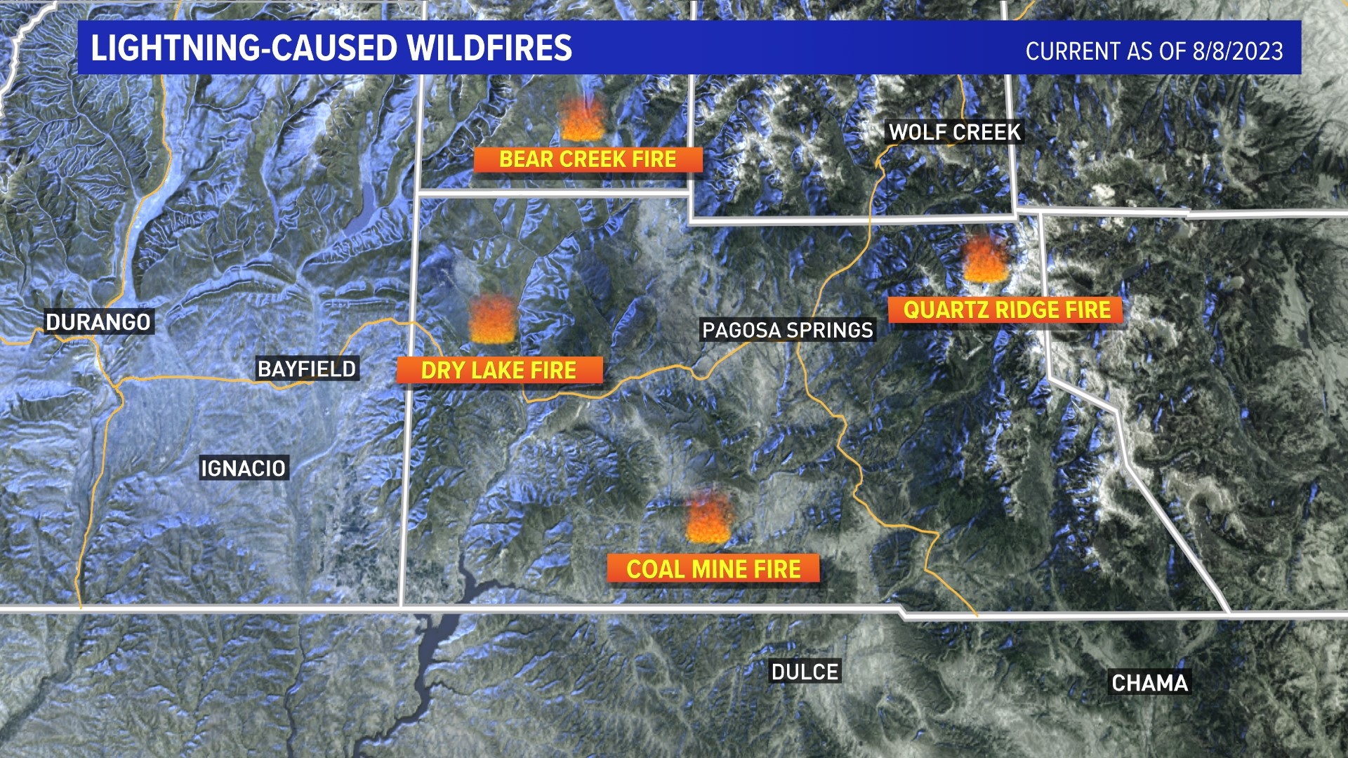 Dry lightning sparks wildfires in Colorado