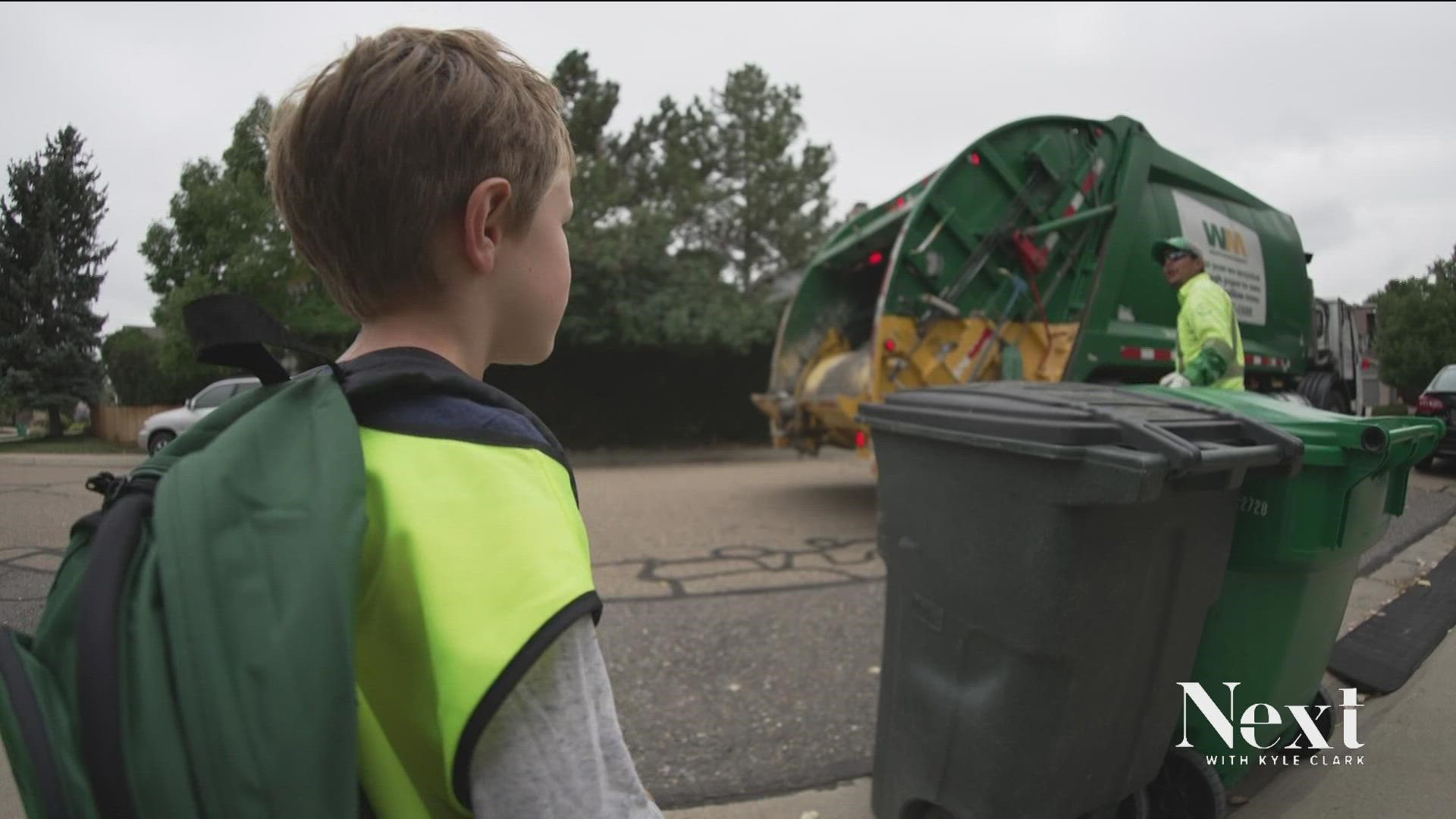 Kids wait for the garbage truck to come by, and the truck operators look forward to their biggest supporters.