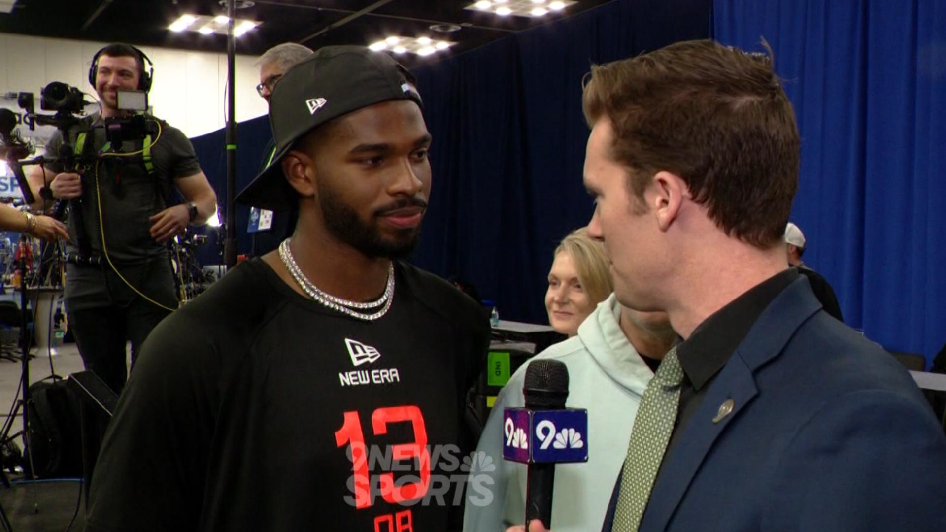 Shedeur Sanders, Cam Ward address media, won't workout at NFL Combine |  9news.com