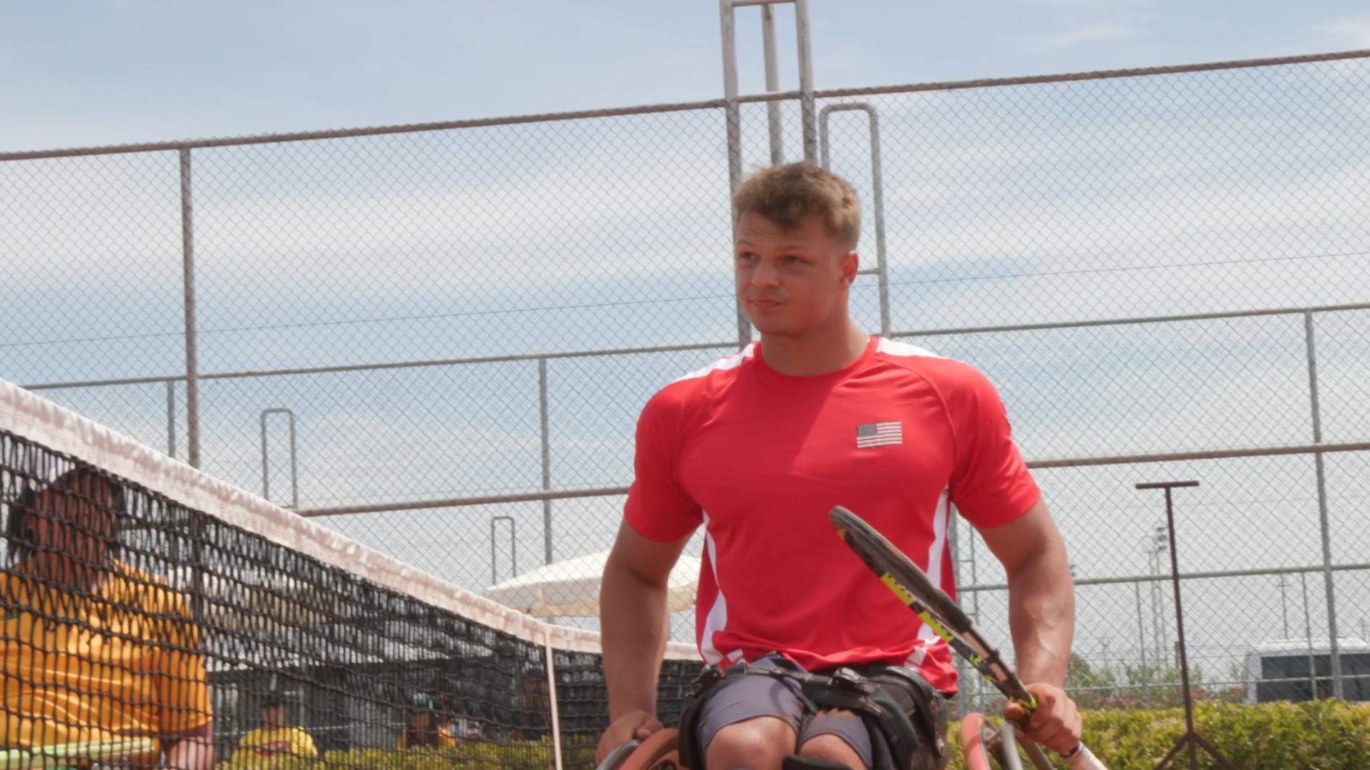 Sabina Czauz and Tomas Majetic represented Colorado in the U.S. wheelchair tennis junior team that won the 2024 BNP Paribas World Team Cup. Credit: USTA National