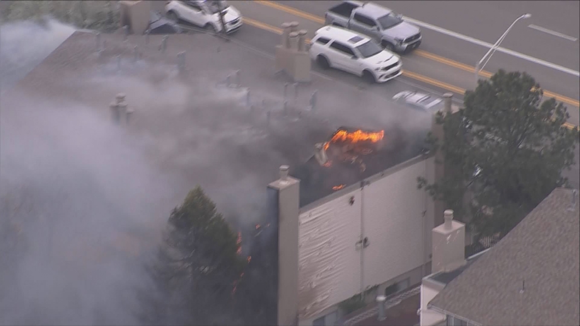 Utility pole snapped just before fire at Denver apartment complex