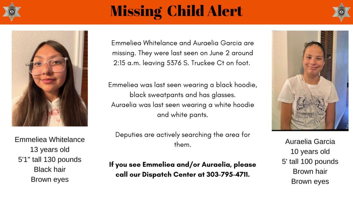 Deputies looking for 2 missing children in Centennial