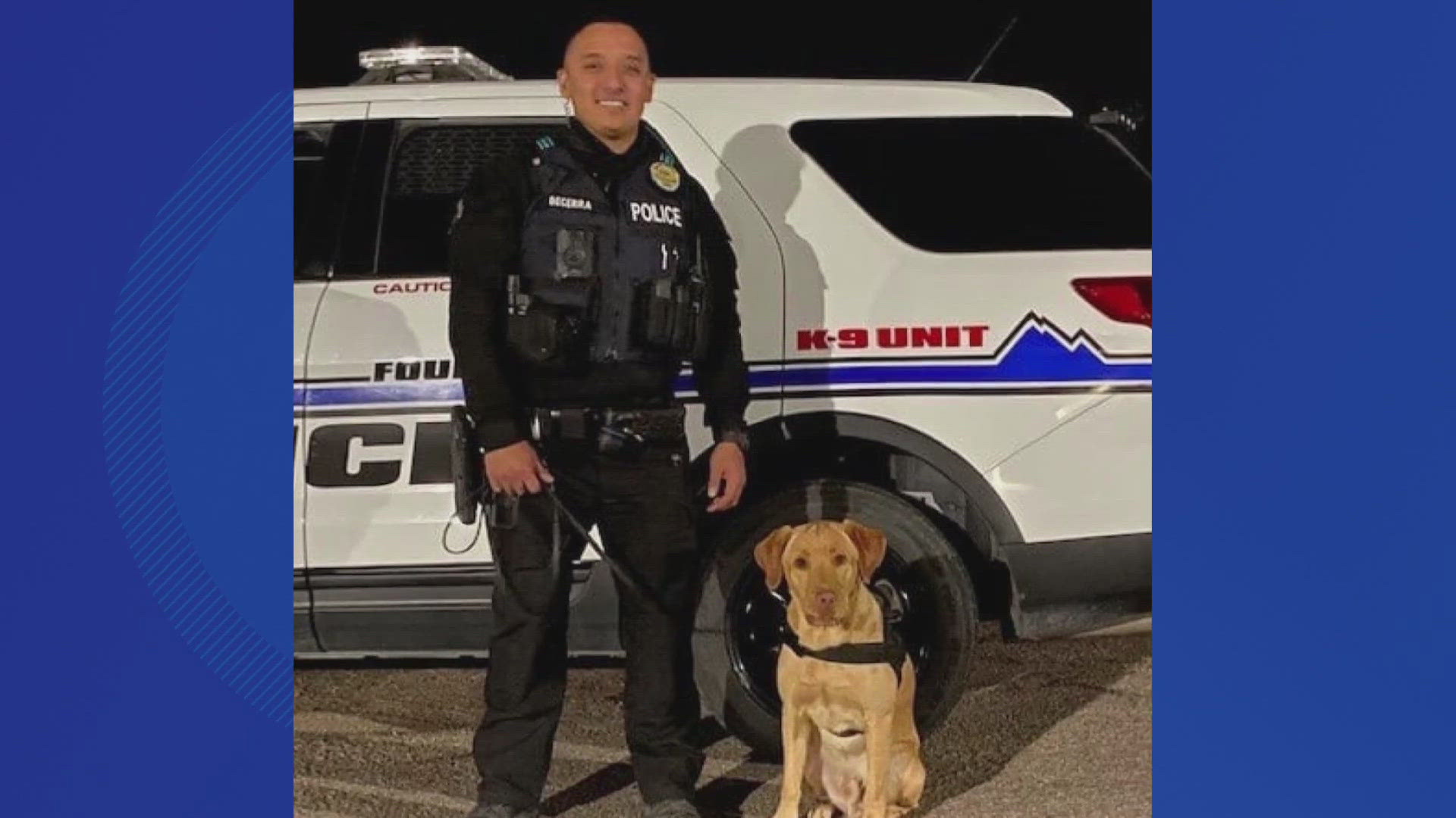 Fountain officer Julian Becerra was one of several officers chasing a group of people in a stolen car when he fell 40 feet off an overpass bridge.