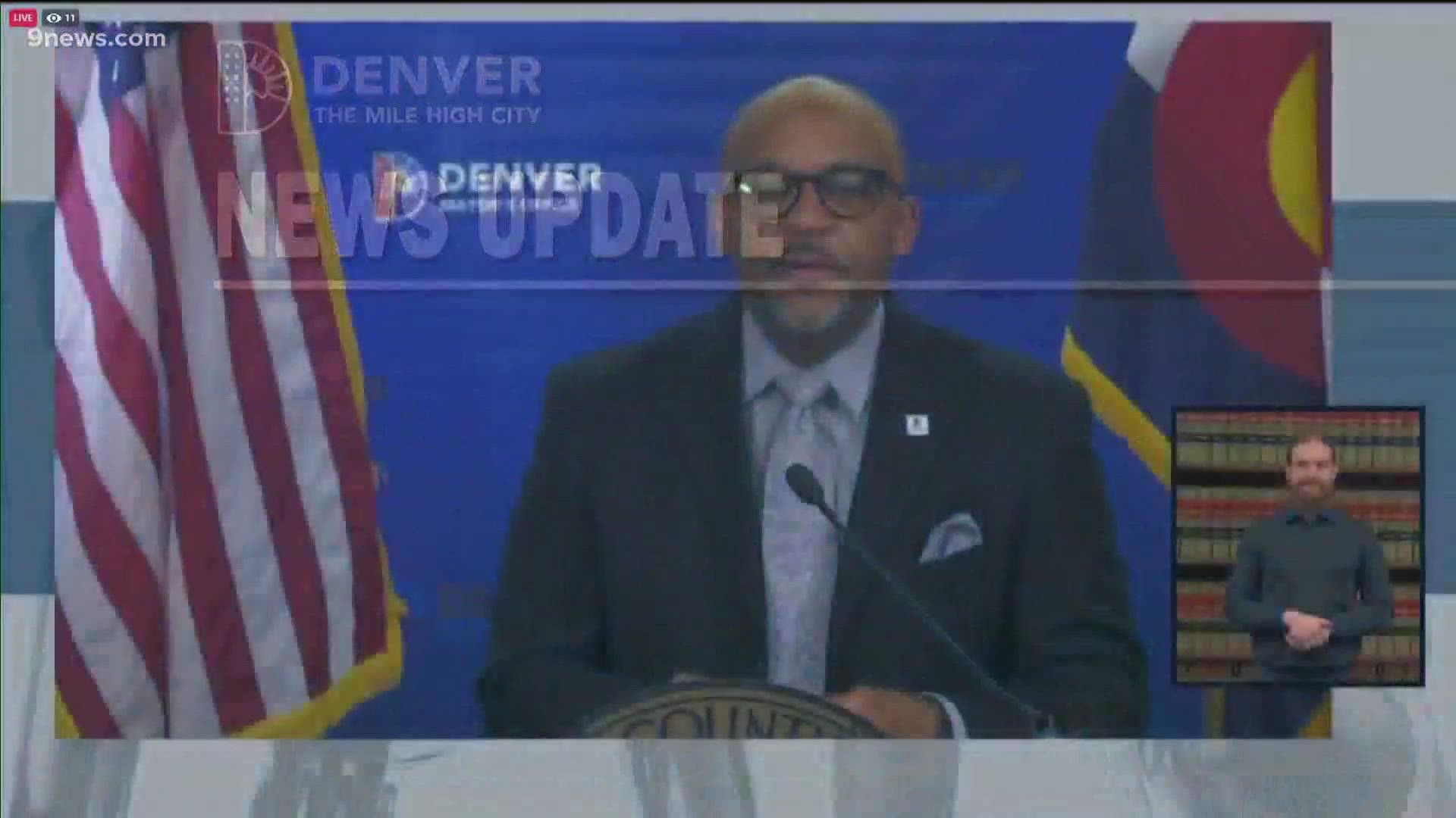 The mayor discussed vaccine distribution in Denver during a Thursday news conference.