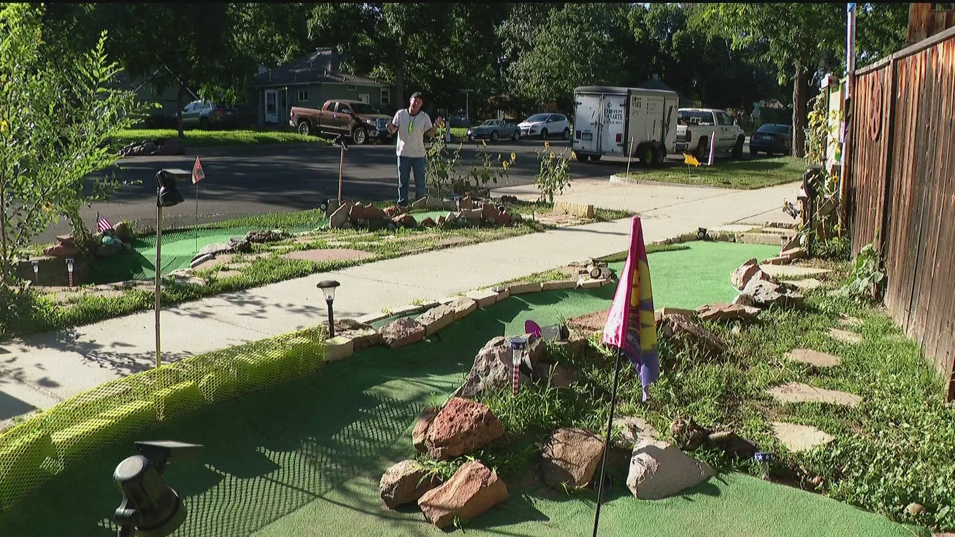 Matt Gettig took a strip a grass that no one wants to take care of and turned it into a 10-hole mini golf course in old town Fort Collins.