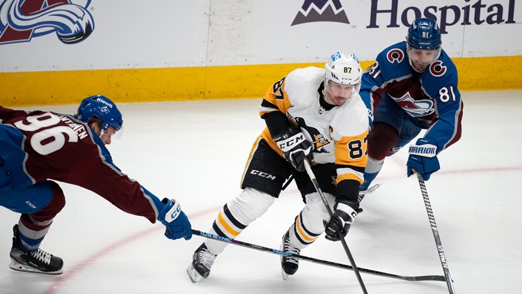 Avalanche's winning streak ends with loss to Penguins