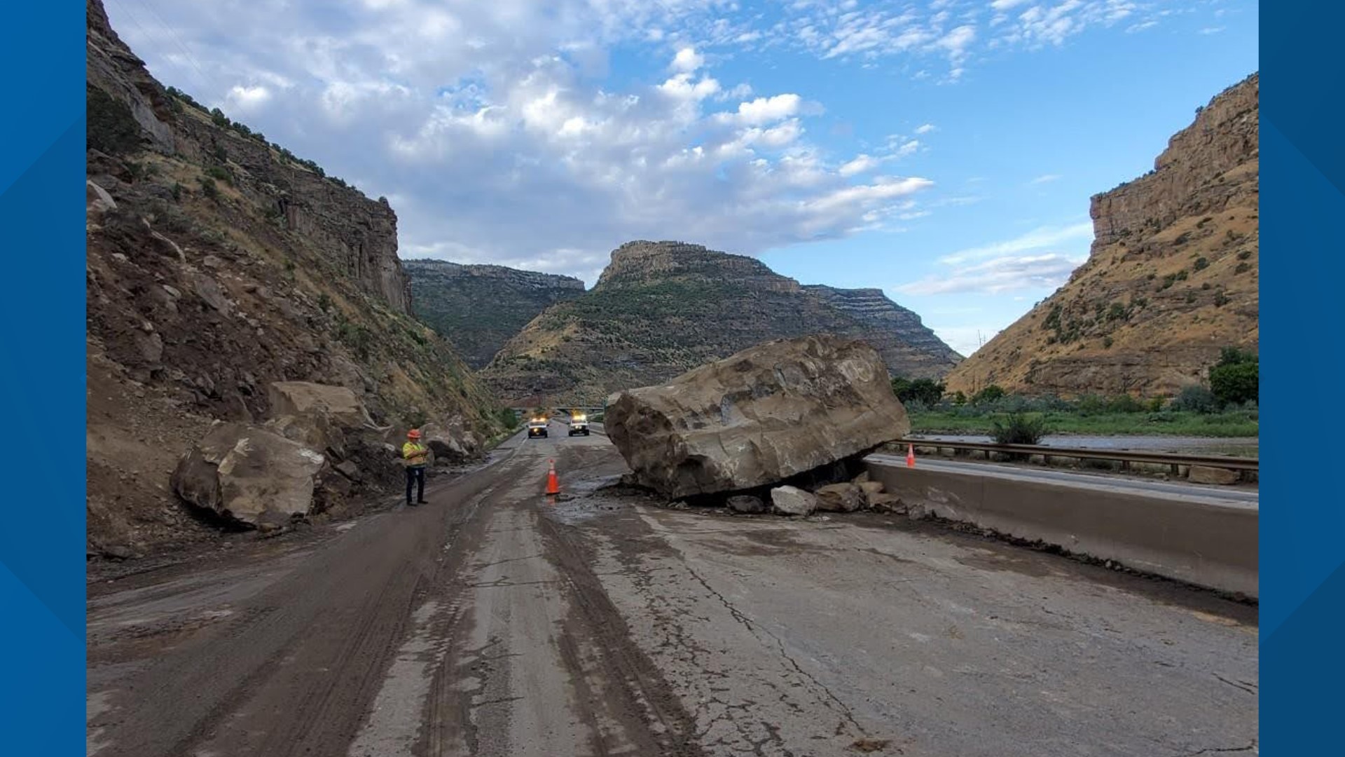 Rockslide closes EB I-70 in De Beque Canyon | 9news.com