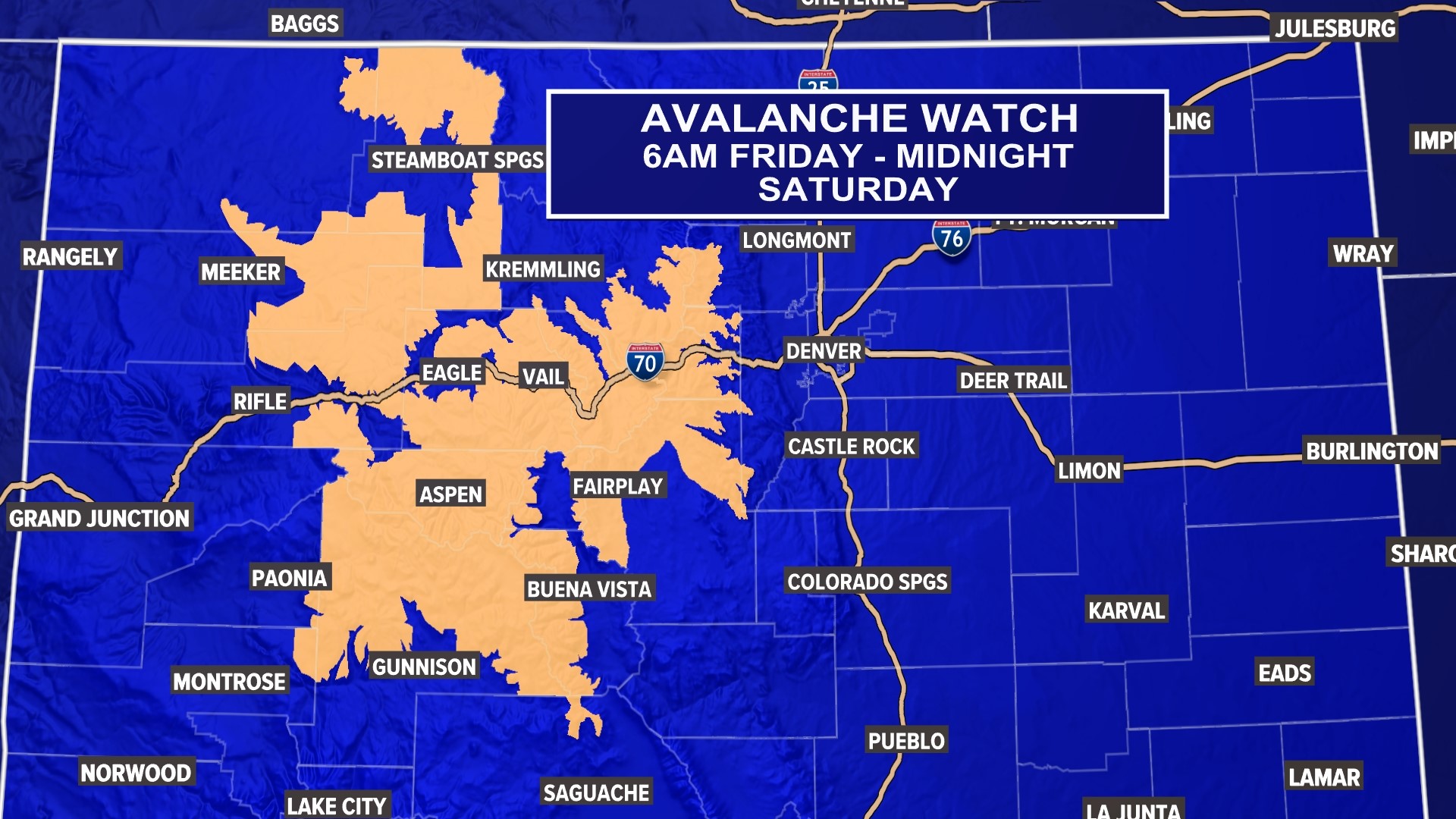 Winter Storm Warning as heavy snow comes to Colorado mountains | 9news.com