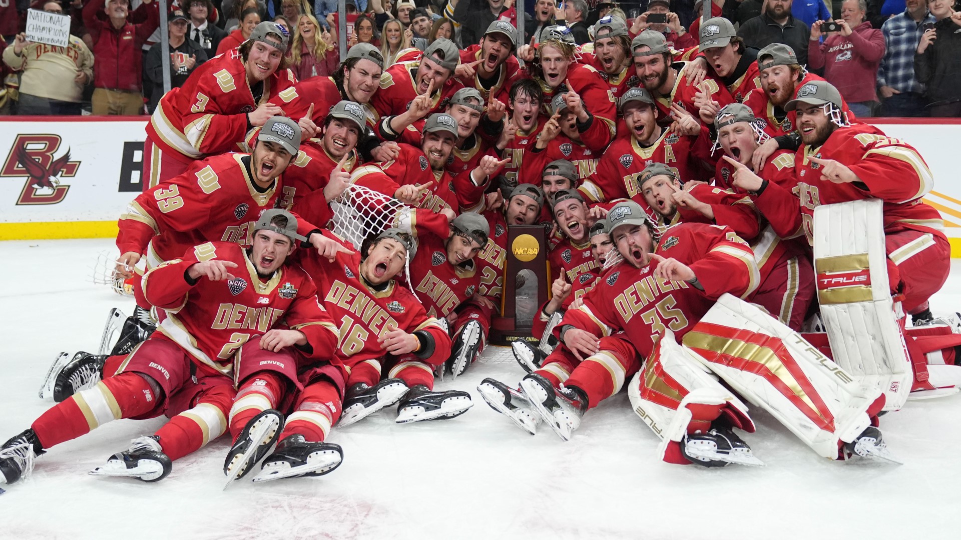 The Pioneers captured an NCAA-record 10th national title by shutting out Boston College 2-0 in the championship game on Saturday.
