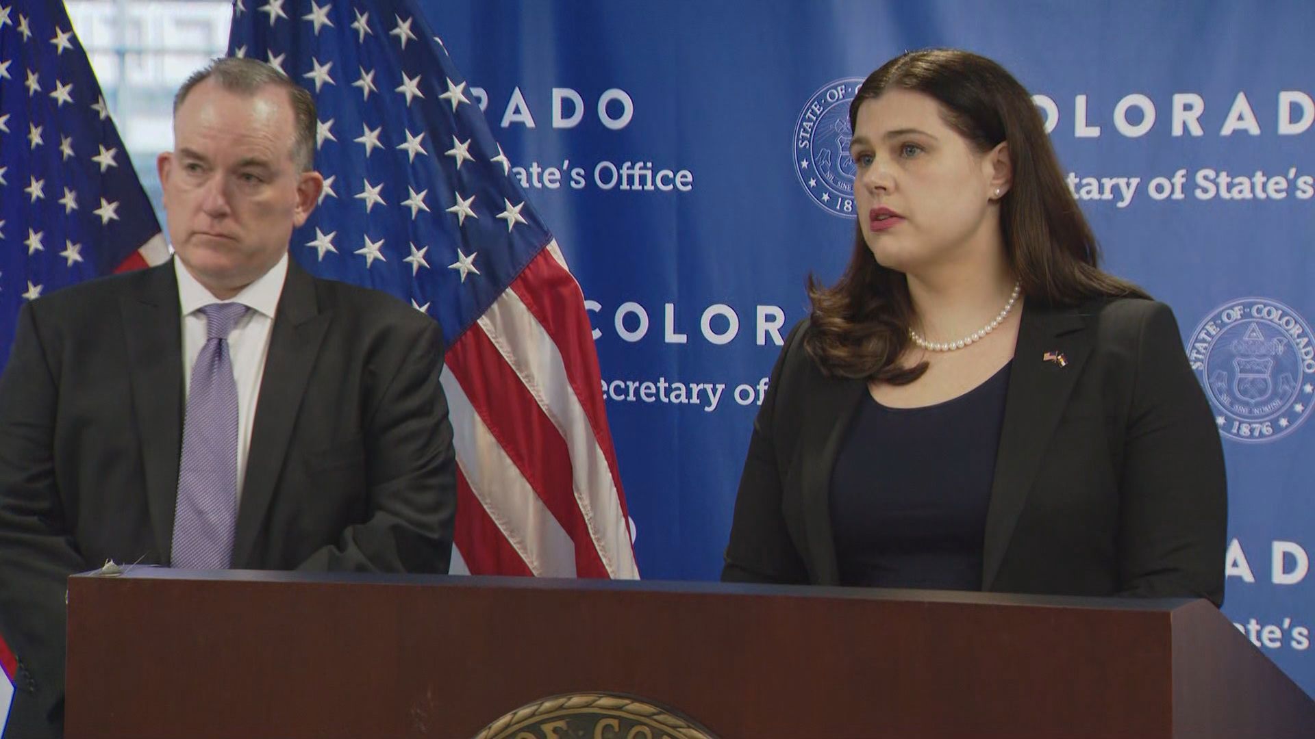 Colorado Secretary of State Jena Griswold and Colorado County Clerks Association Executive Director Matt Crane revealed the issue at a news conference Wednesday.