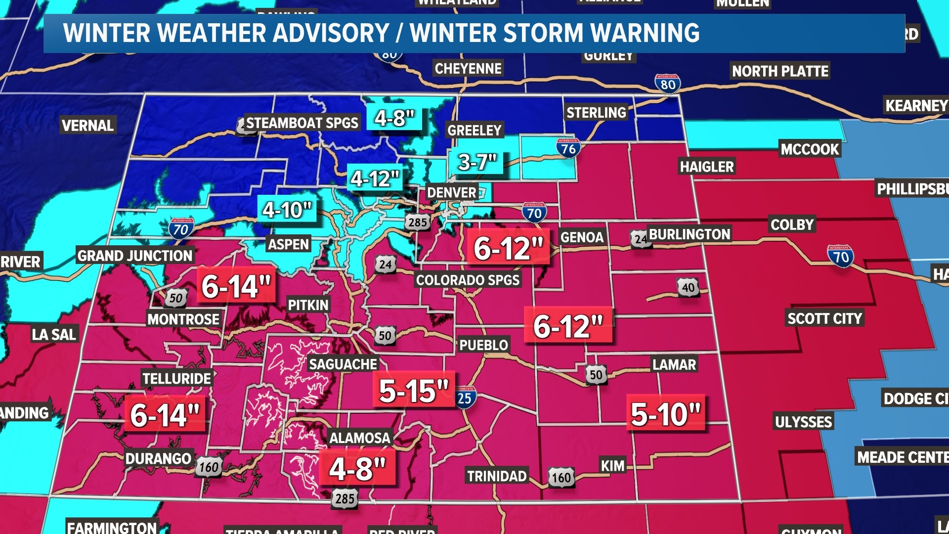 Snow returns to Colorado: How much will fall in Denver metro area ...