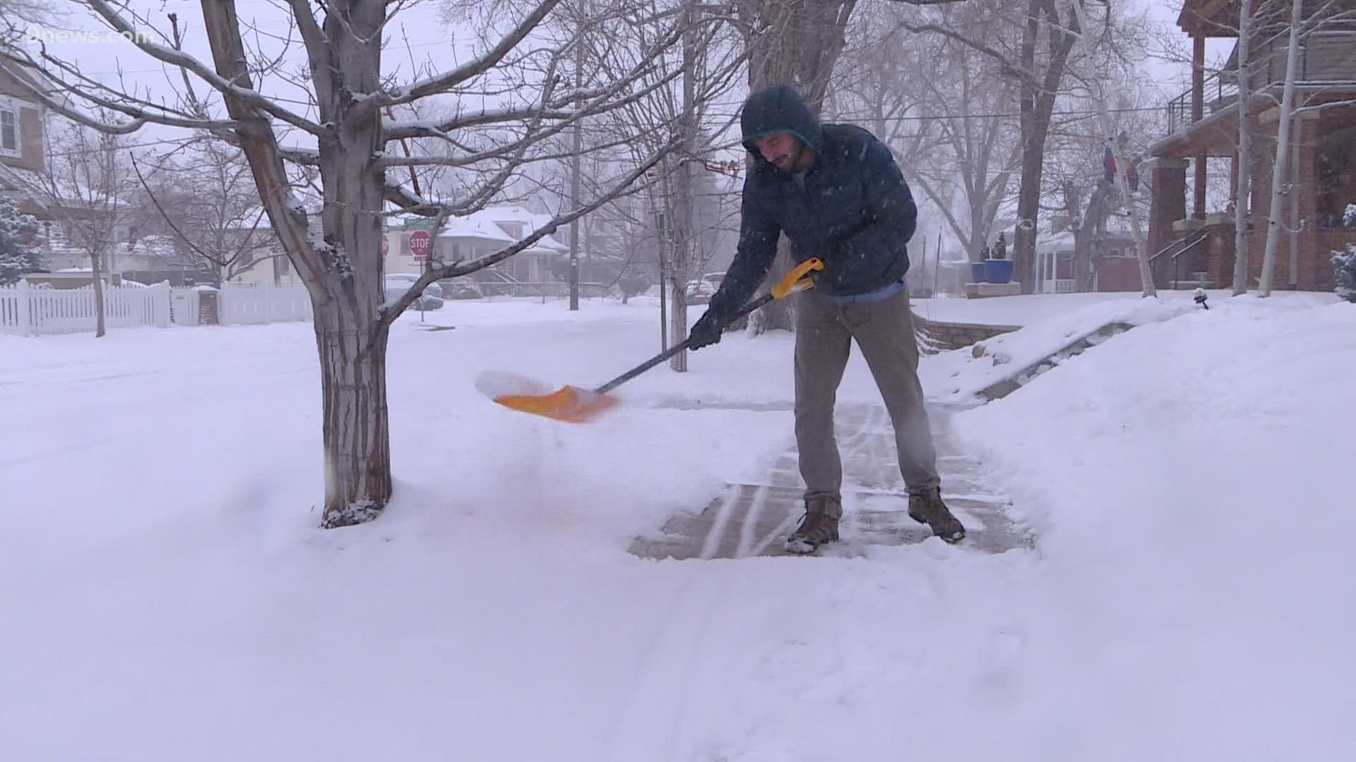 From Tuesday's storm, streets and sidewalks are still snow-packed and icy, and now they've got another layer on top.