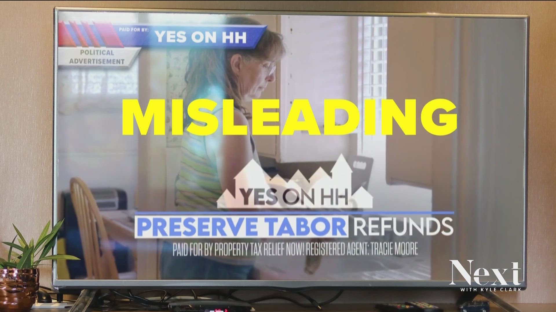 New TV ads are airing in support of Proposition HH, but their claims on property tax relief and TABOR refunds are misleading.