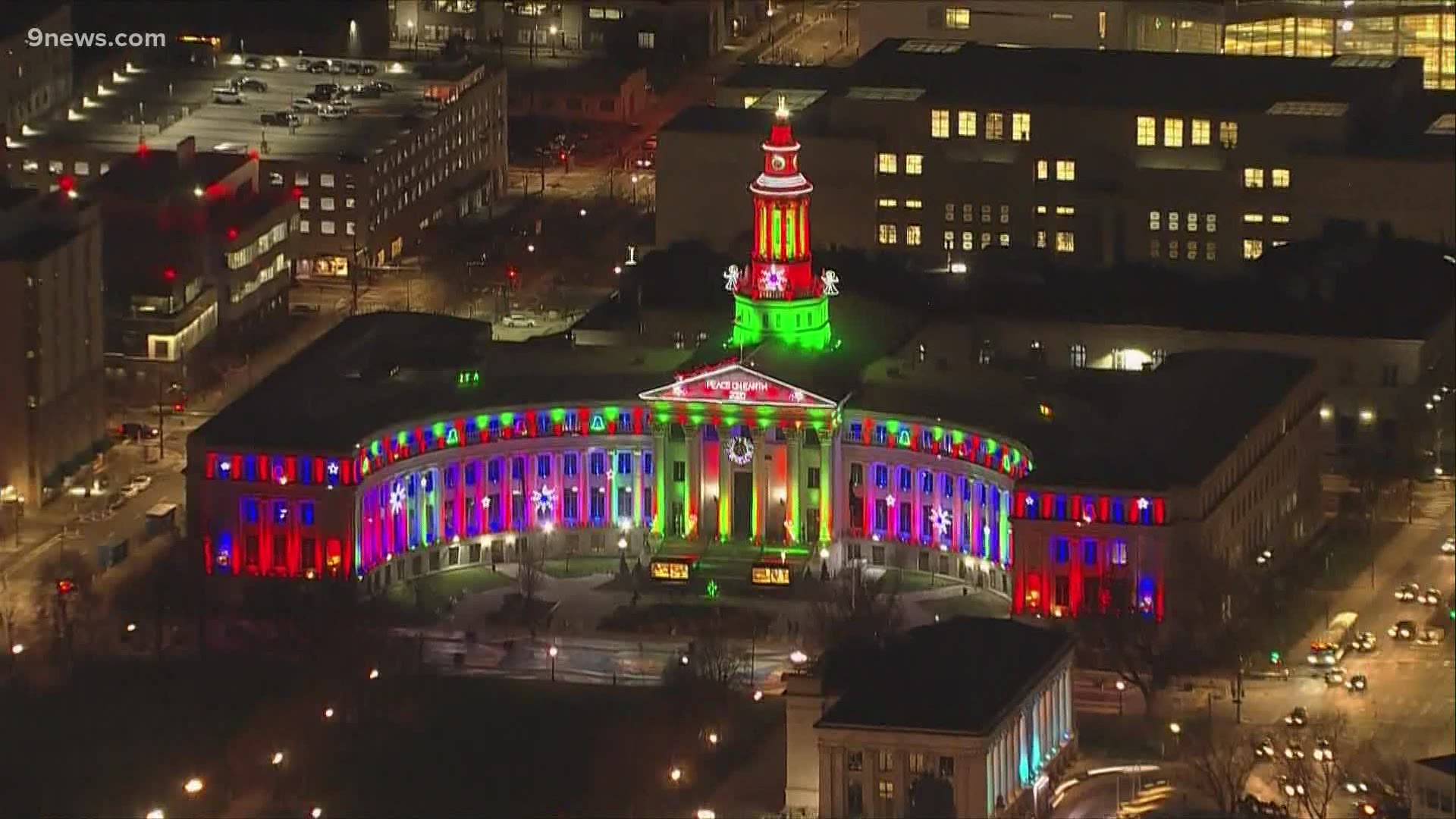 Denver flipped the switch Friday on the holiday lights at the City and County Building.