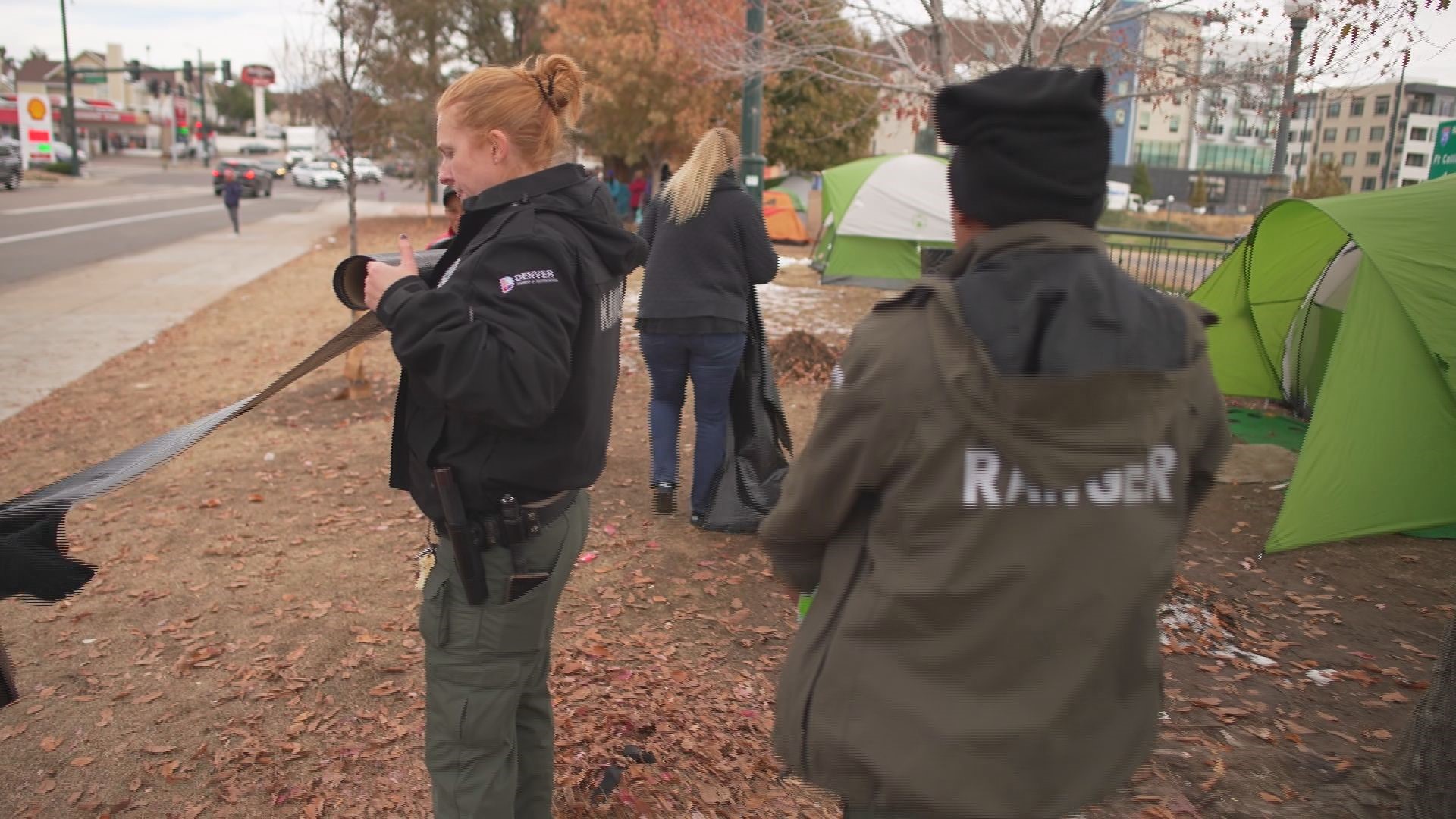 Homeless Encampment Of Migrants In Downtown Denver Gets Swept | 9news.com