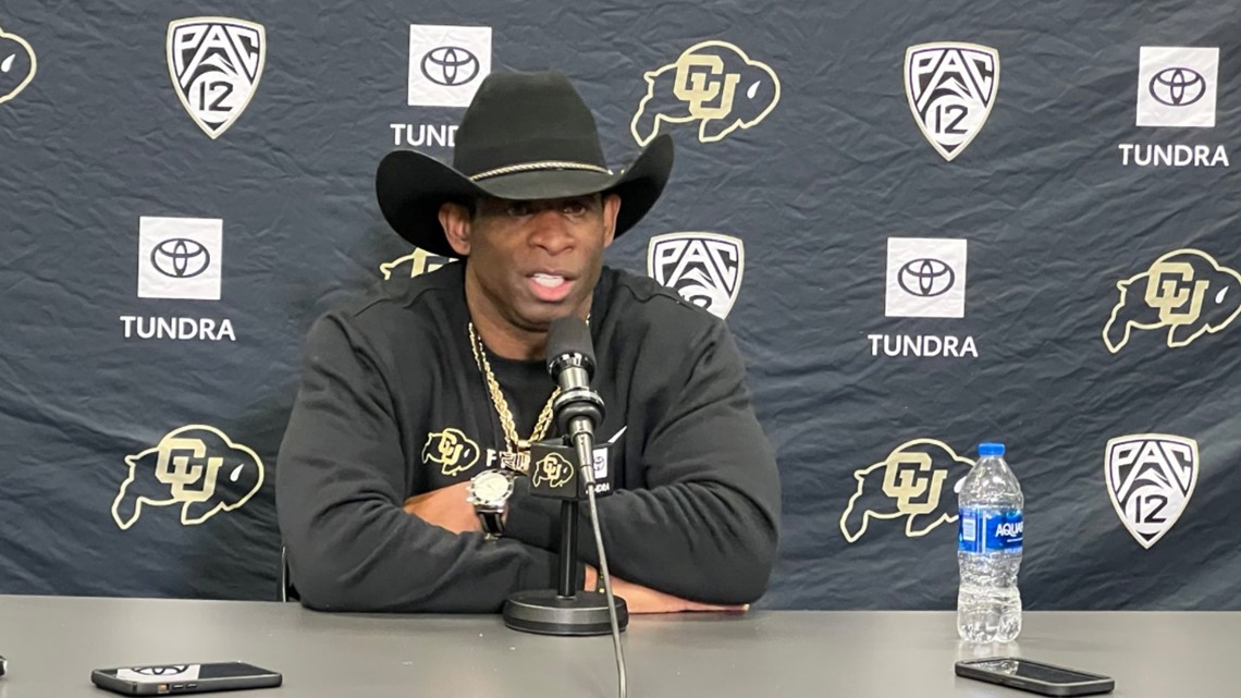 Coach Prime wears cowboy hat, boots for first CU spring practice