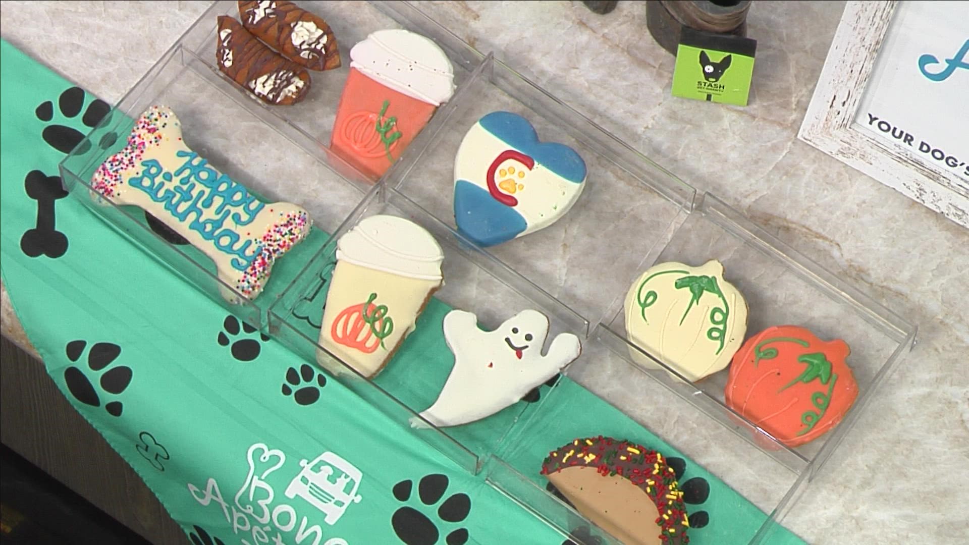 Bone Apétreat! owner Tiffany Brown stops by 9NEWS to talk about her dog food truck business and share some of their Halloween offerings.