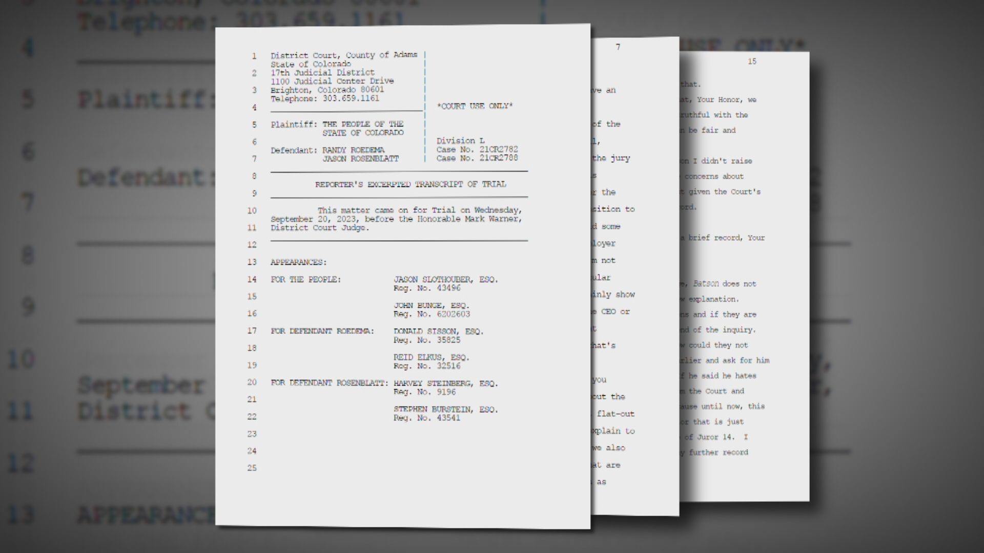 Newly released documents show why a Latino man was dismissed from the panel that heard the case of Randy Roedema and Jason Rosenblatt in the death of Elijah McClain.