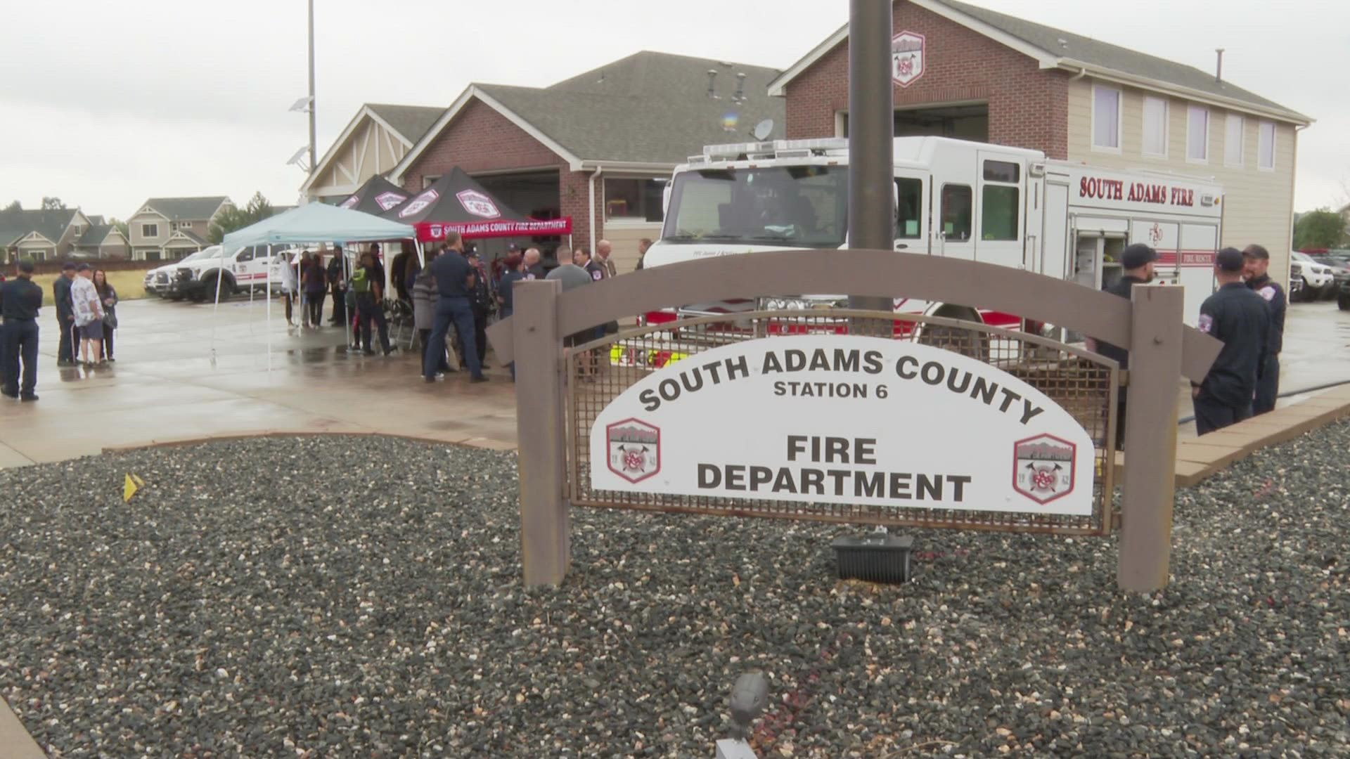 The South Adams County Fire Department dedicated a new truck to Detective Curt Holland.