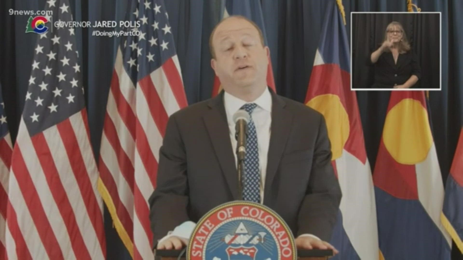 Gov. Jared Polis made the announcement during his weekly news conference on COVID-19.