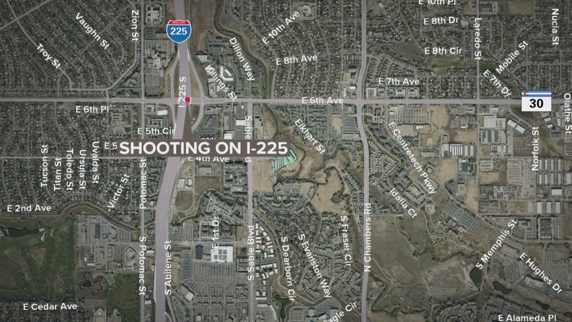 It's unclear what prompted the shooting on northbound I-225 near East 6th Avenue that wounded two people.