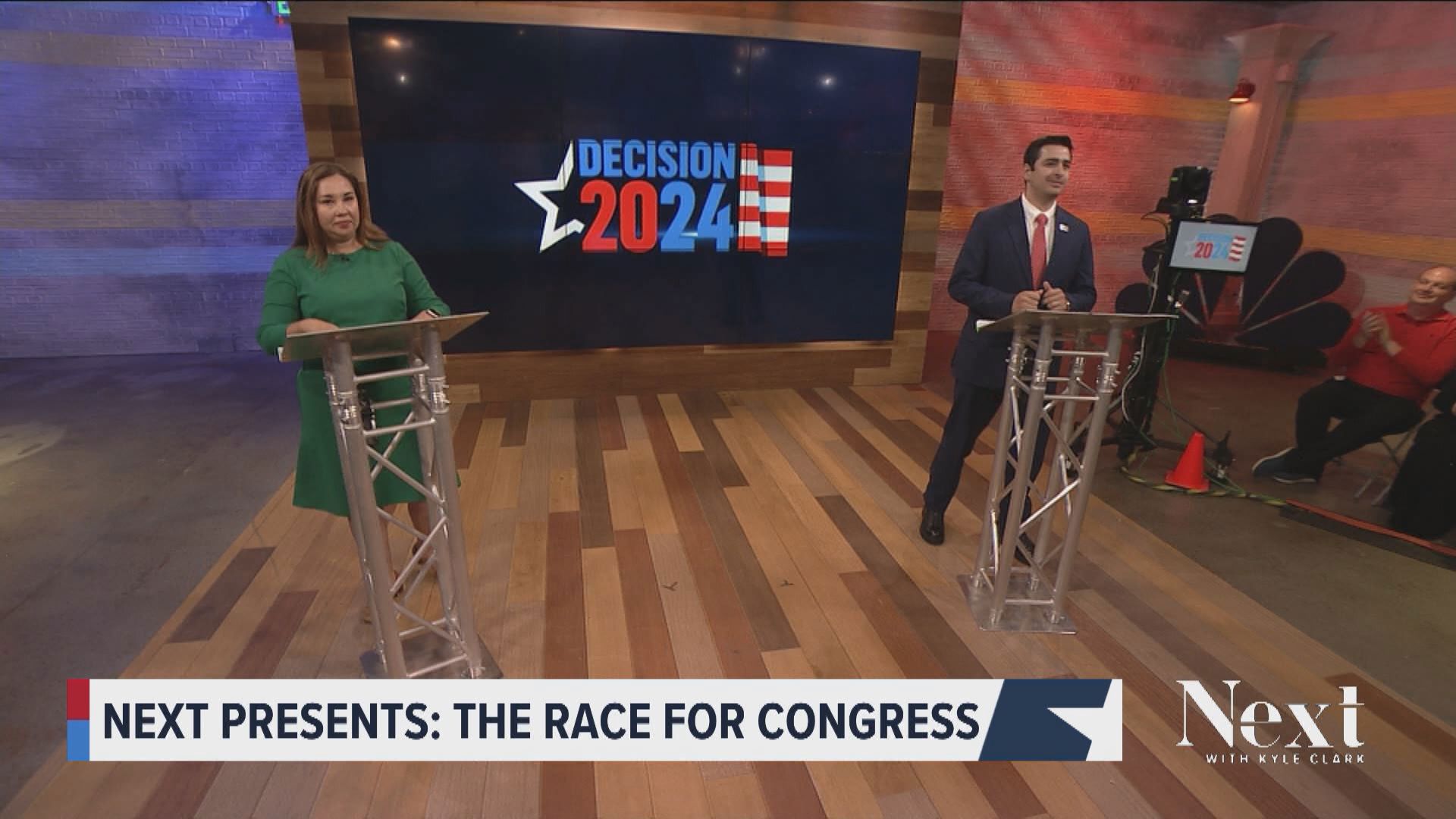 U.S. House District 8 candidates Yadira Caraveo and Gabe Evans faced off in a debate moderated by 9NEWS' Kyle Clark and Marshall Zelinger.