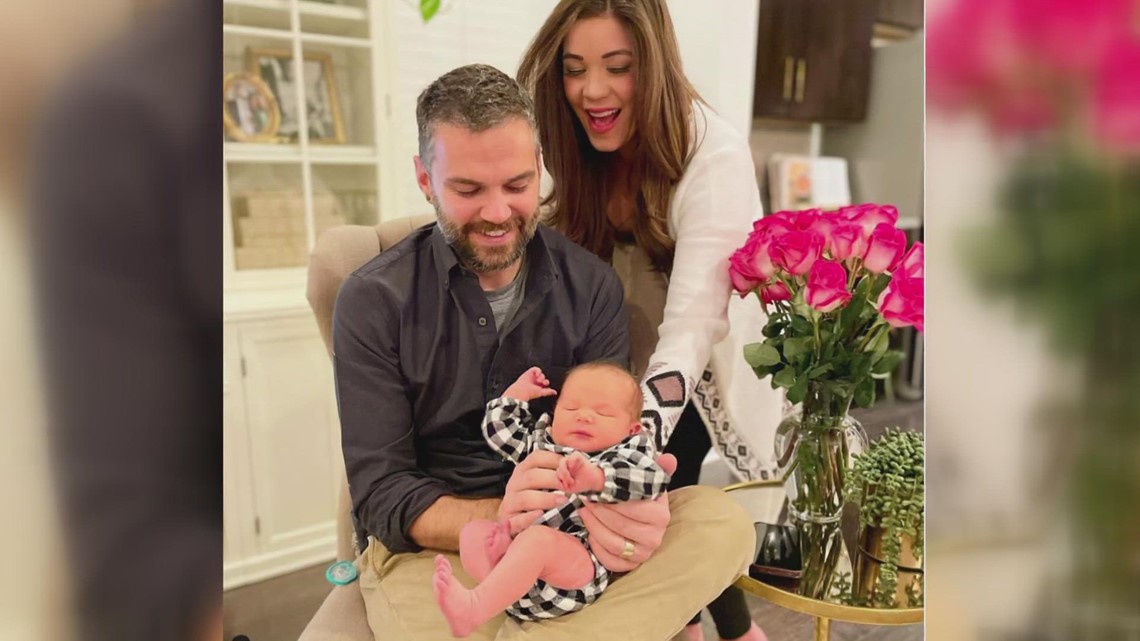 9NEWS meteorologist Danielle Grant and family baby girl
