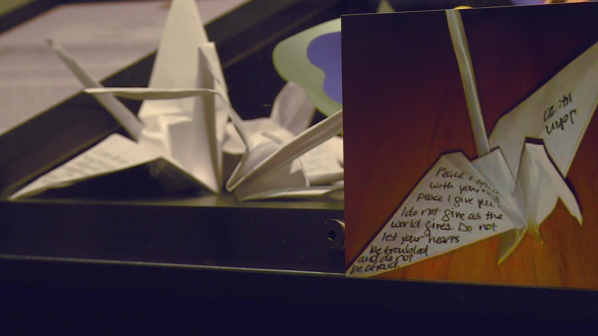 For every mass shooting, the 7/20 Foundation mails paper cranes with words of support to the grieving community.