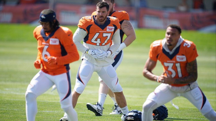 Denver Broncos linebacker Josey Jewell (47) reacts during an NFL